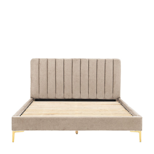 Meredith Double Bed in Latte