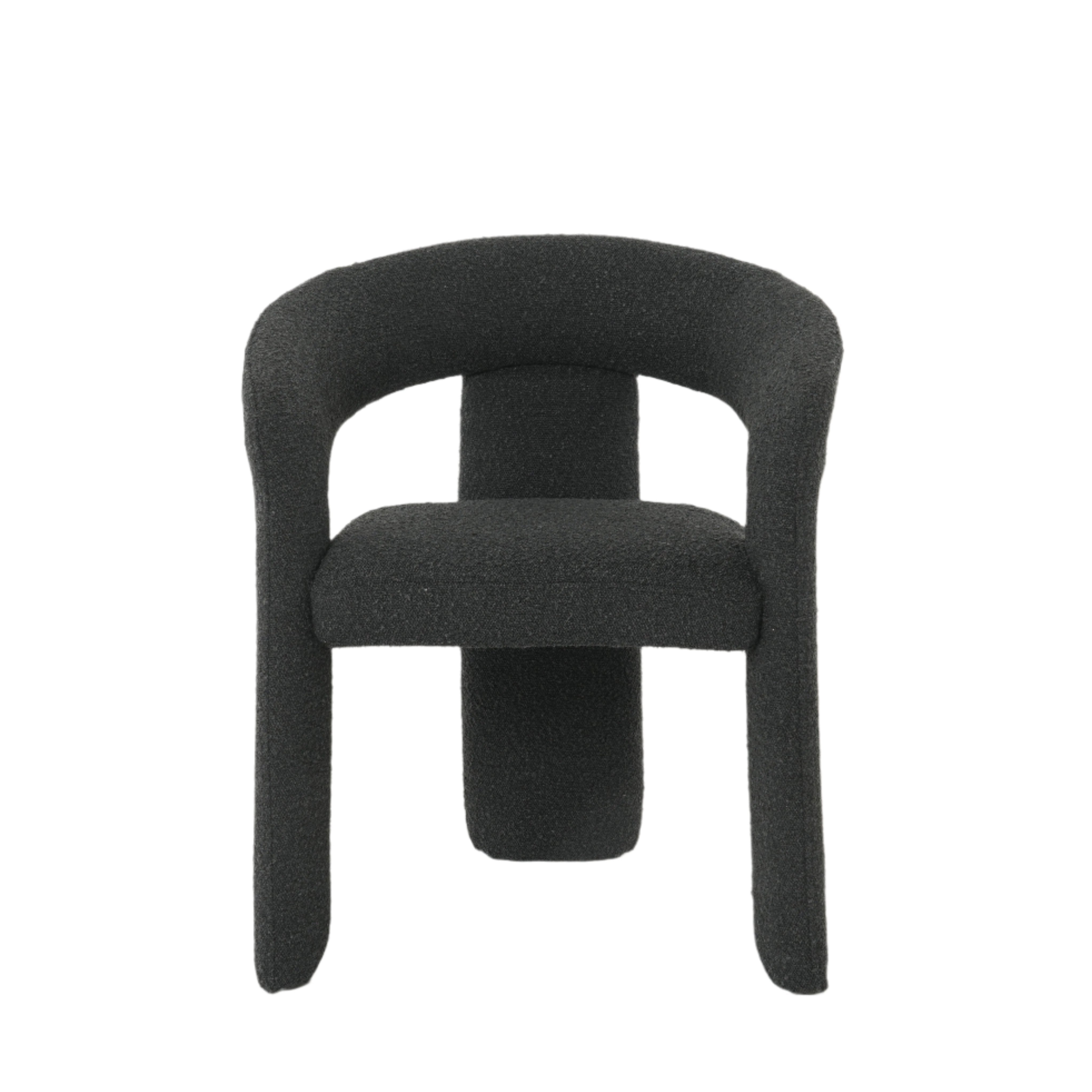 Eva Dining Chairs in Black Boucle (2pk)