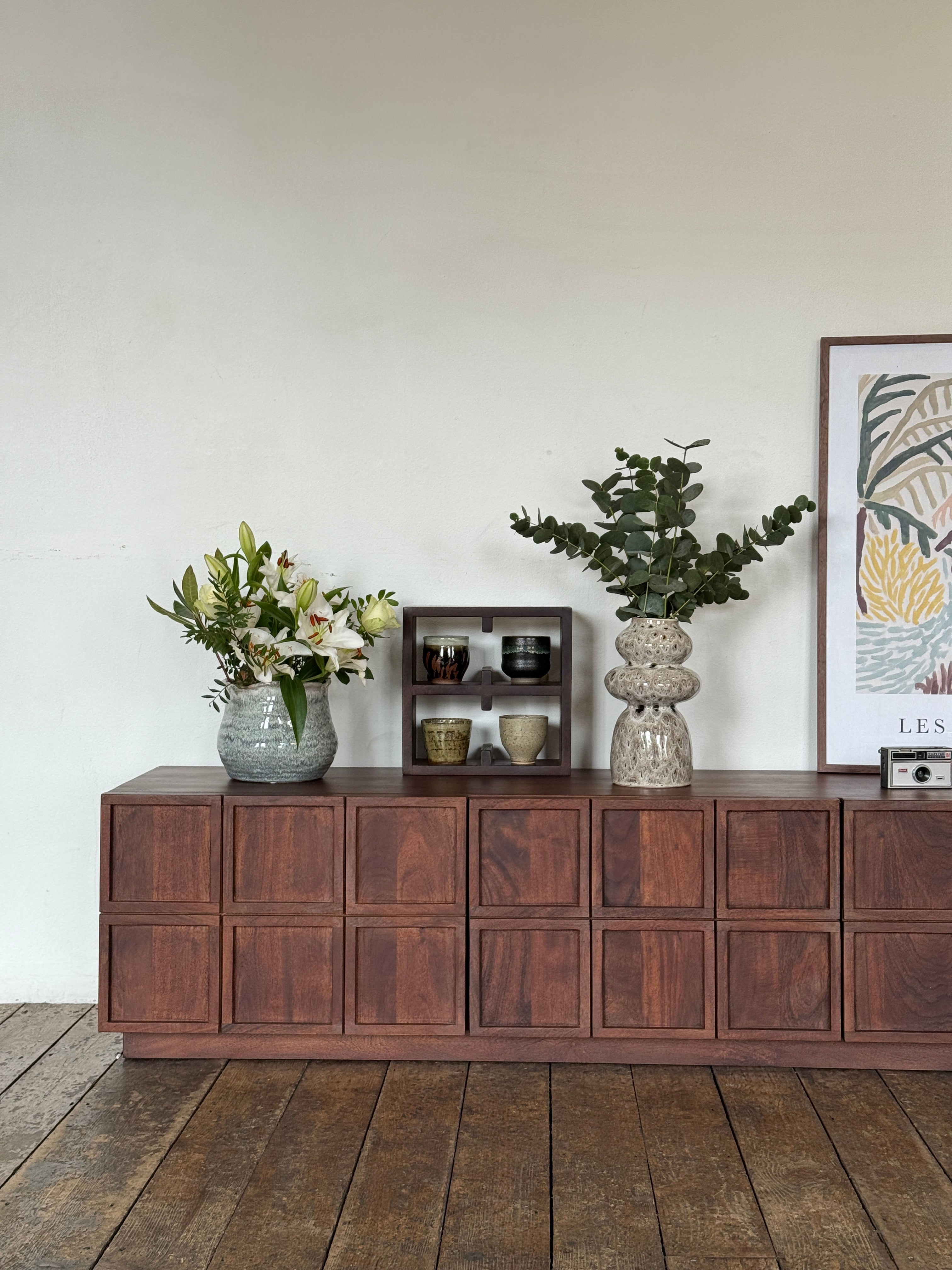 Monaco Solid Acacia Wood Large TV Stand in Brown (180cm)