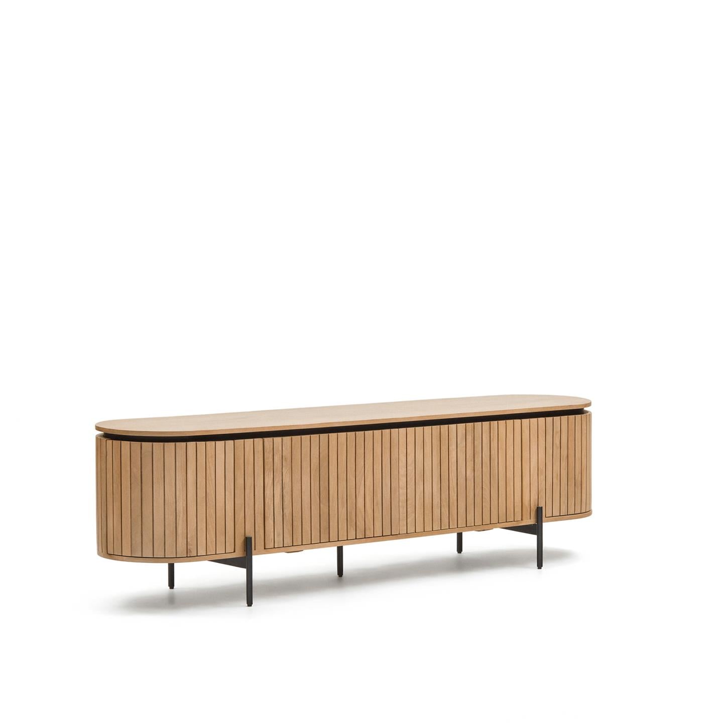 Lucia Large 4 Door Solid Acacia Wood TV Stand (200cm)