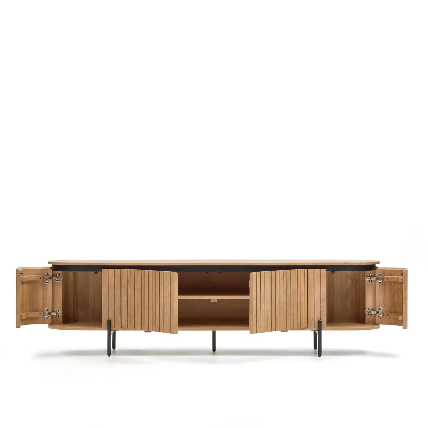 Lucia Large 4 Door Solid Acacia Wood TV Stand (200cm)