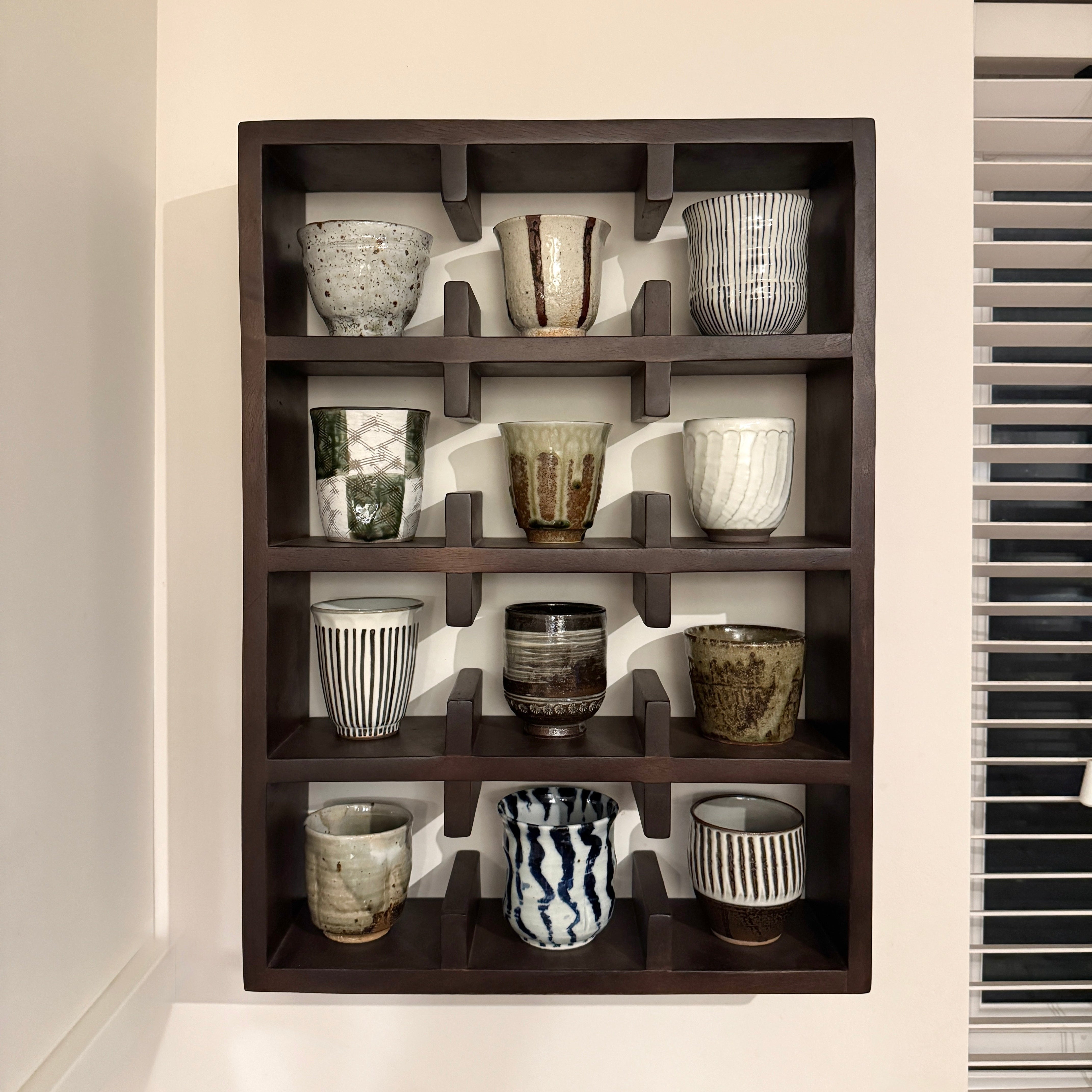 Kappu Cup Shelf 3 by 4 in Dark Walnut