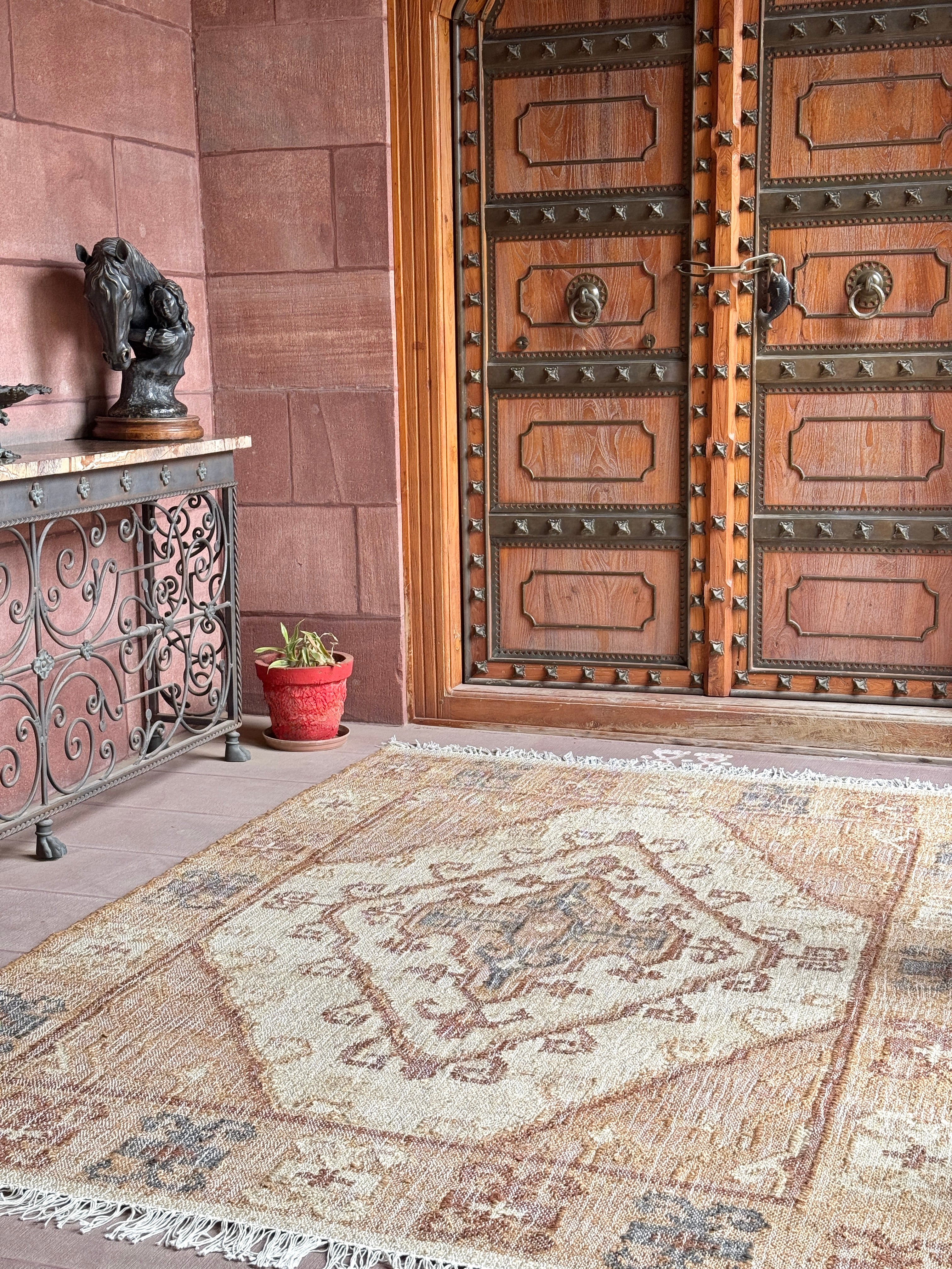 Antepenko Handwoven Flat Weave Punja Kelim Jute Rug in Terra & Brown (2 Sizes)