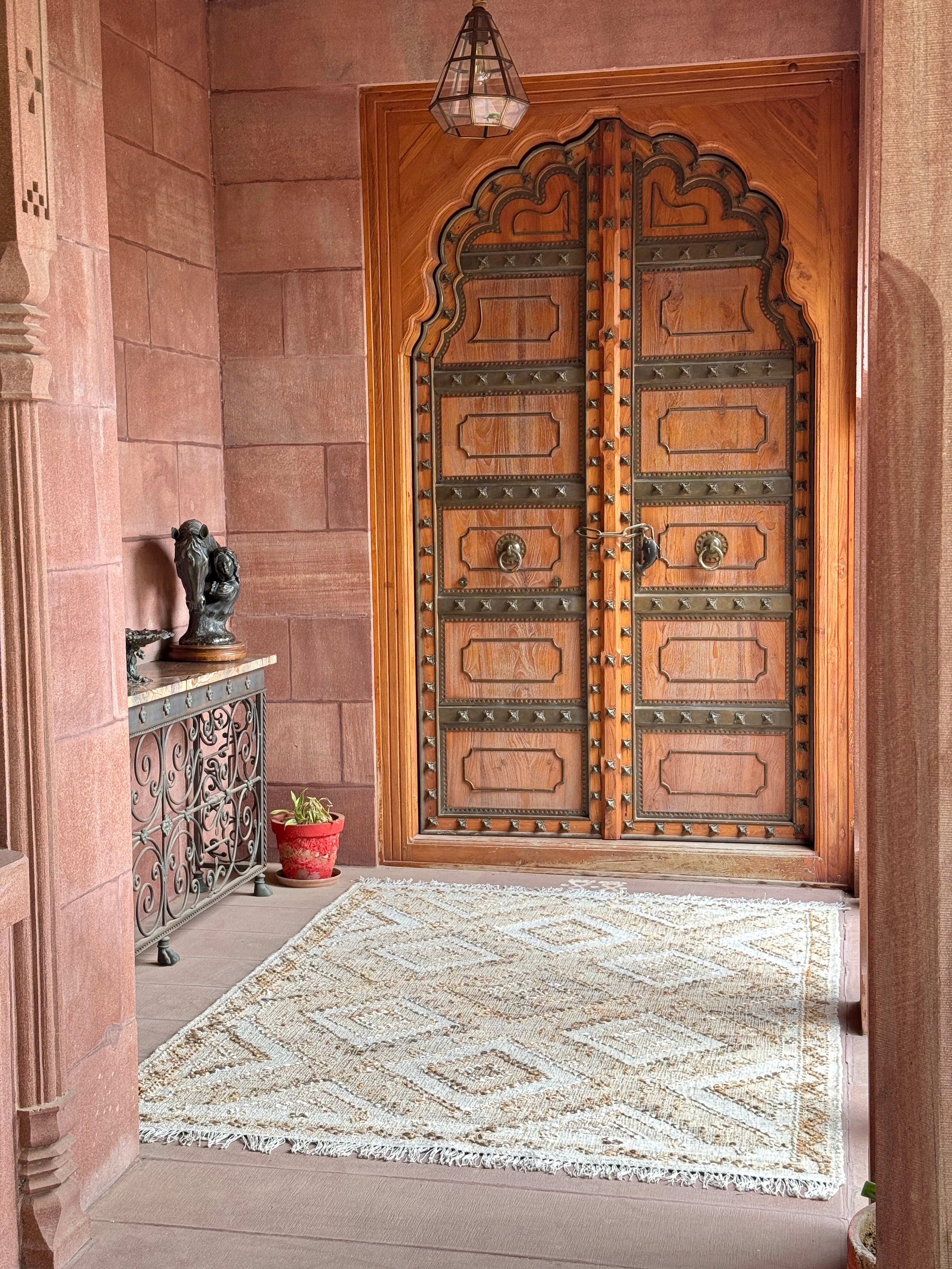 Carsson Handwoven Flat Weave Punja Kelim Jute & Wool Rug in Natural & Brown (2 Sizes)