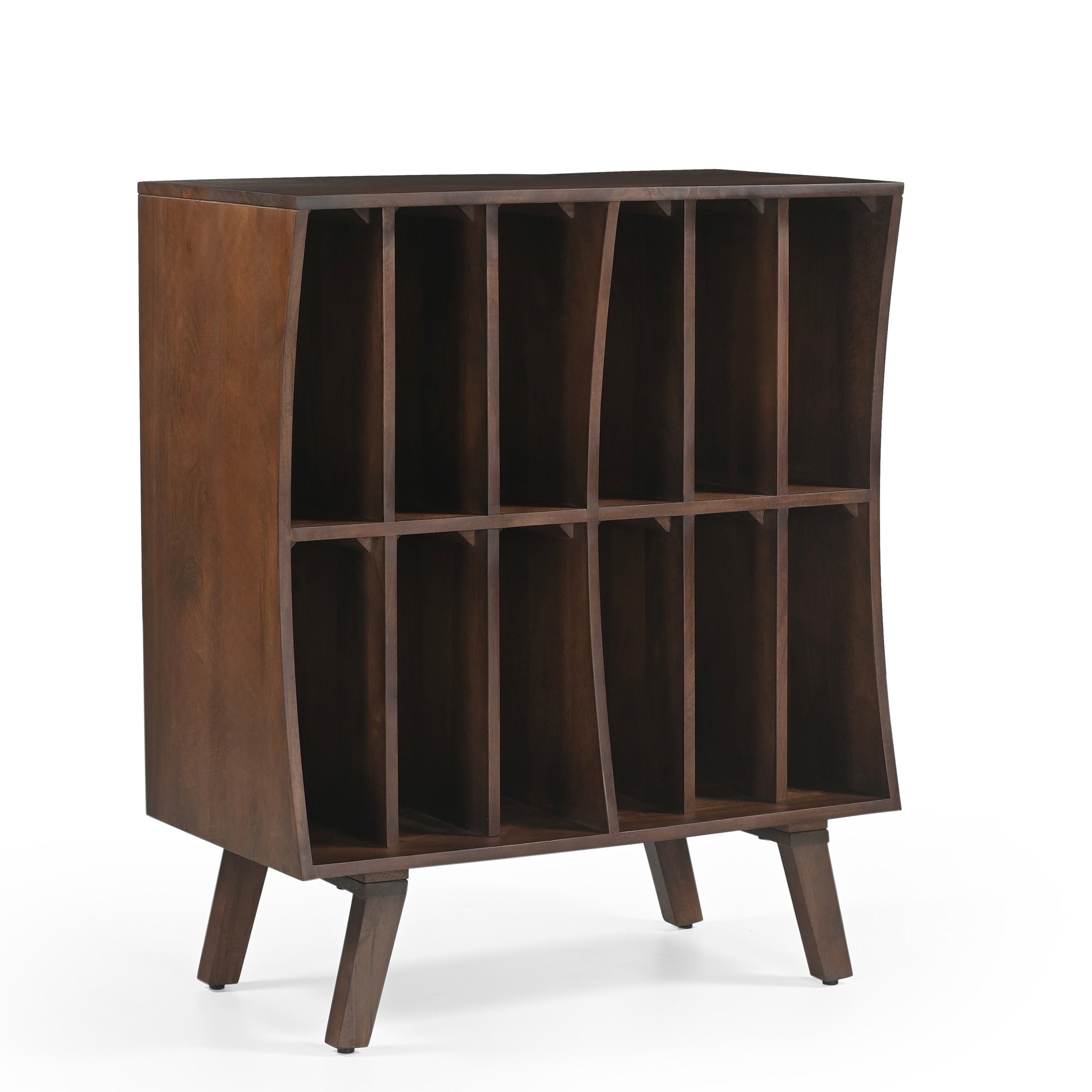 Wax Solid Mango Wood Vinyl Storage Small Sideboard