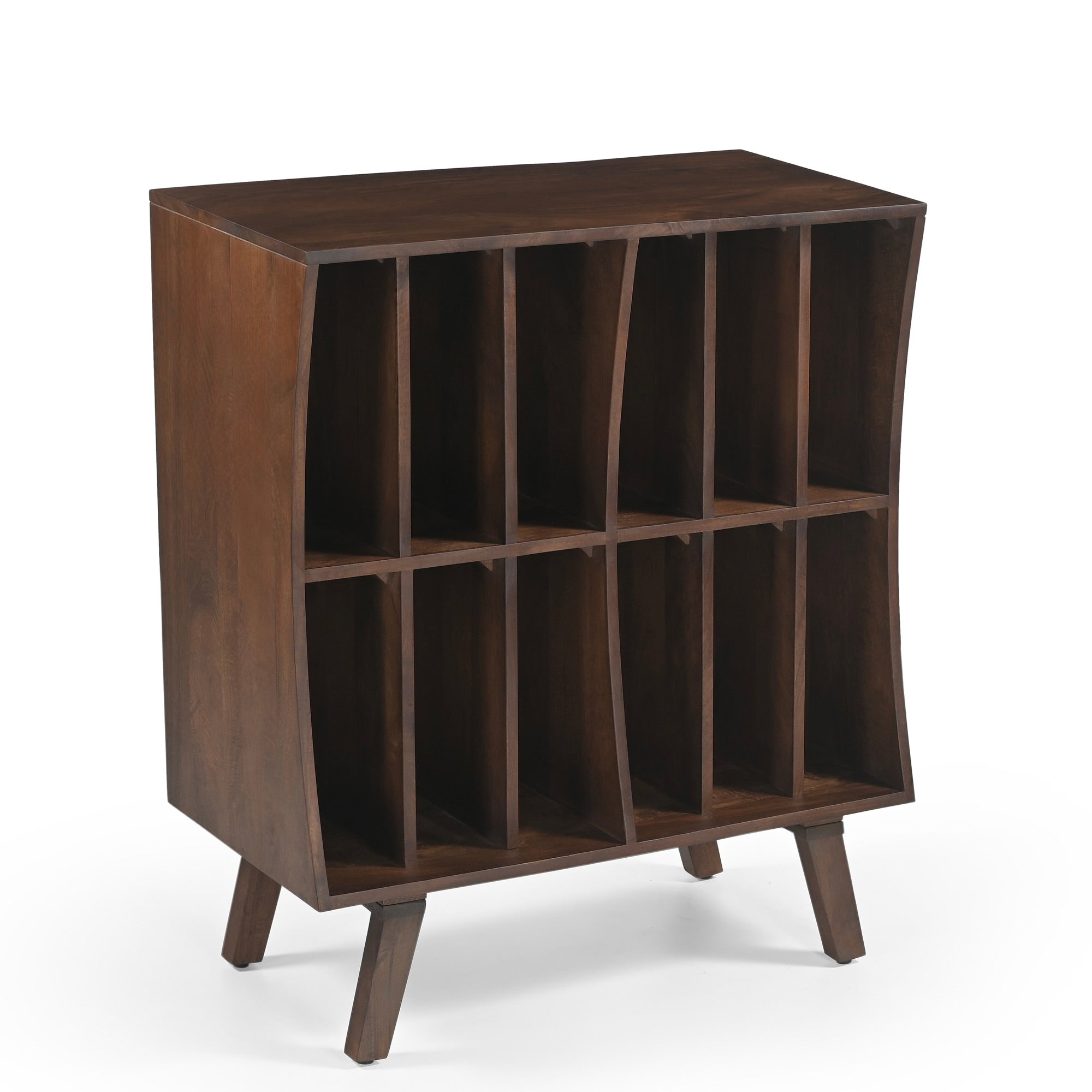 Wax Solid Mango Wood Vinyl Storage Small Sideboard
