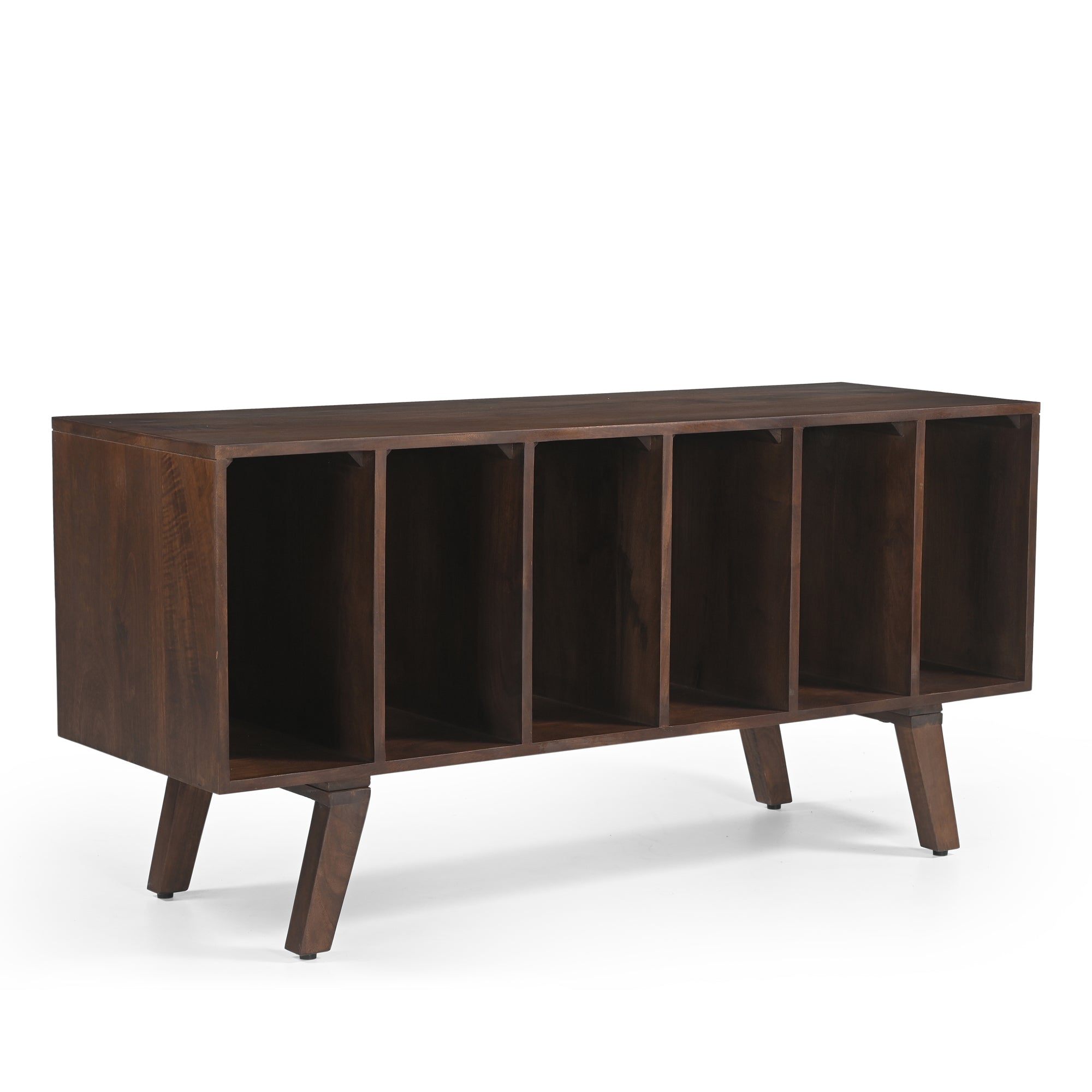 Wax Solid Mango Wood Vinyl Storage Small TV Stand (120cm)