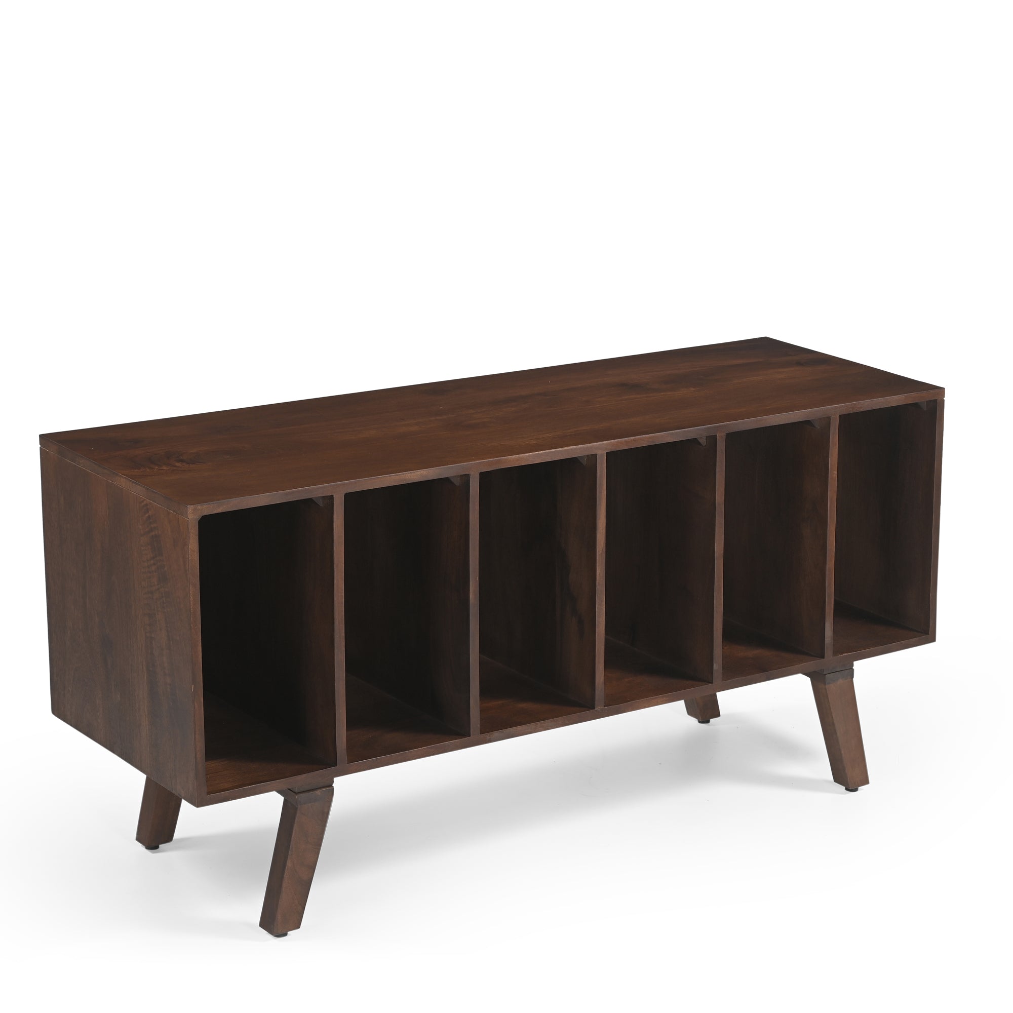 Wax Solid Mango Wood Vinyl Storage Small TV Stand (120cm)