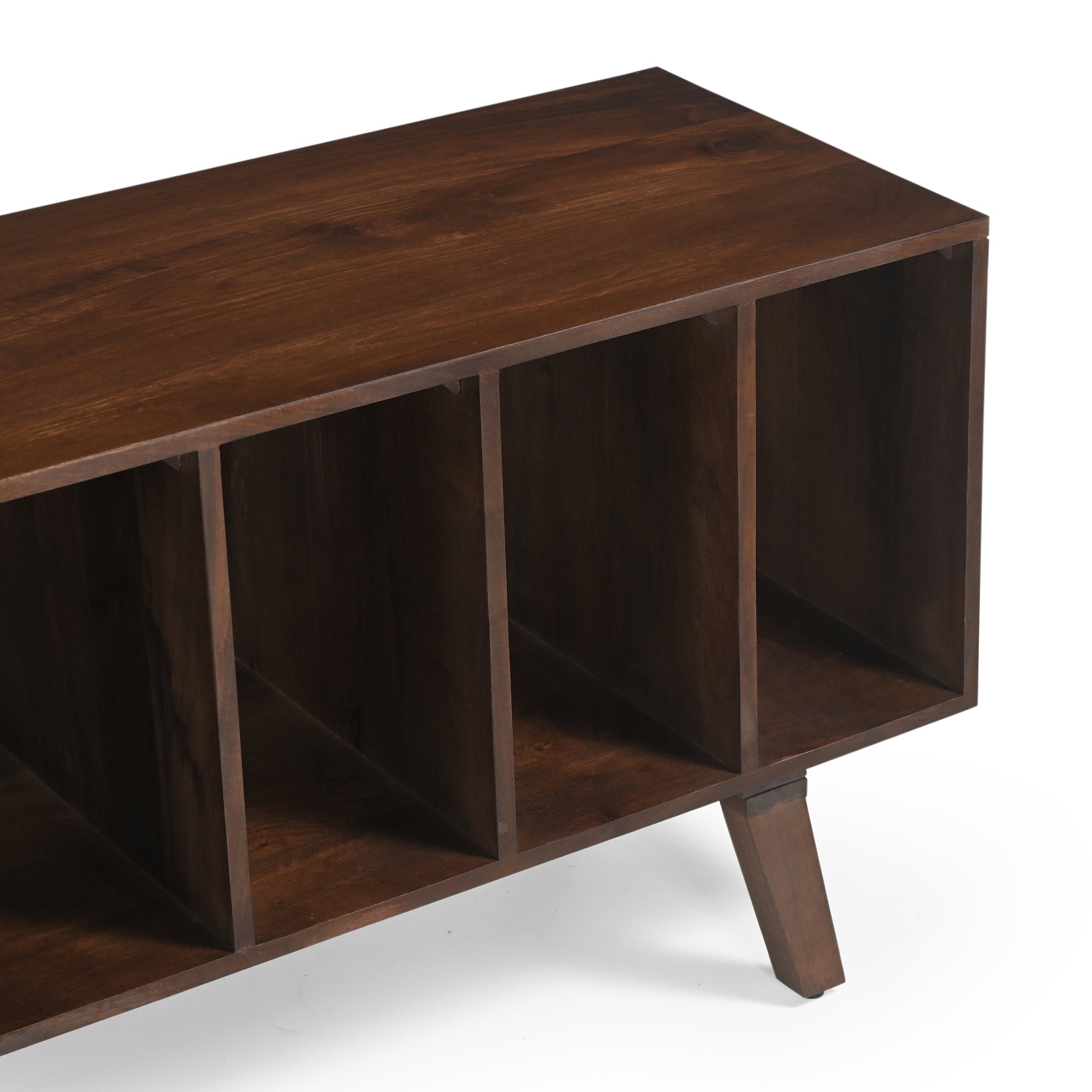 Wax Solid Mango Wood Vinyl Storage Small TV Stand (120cm)