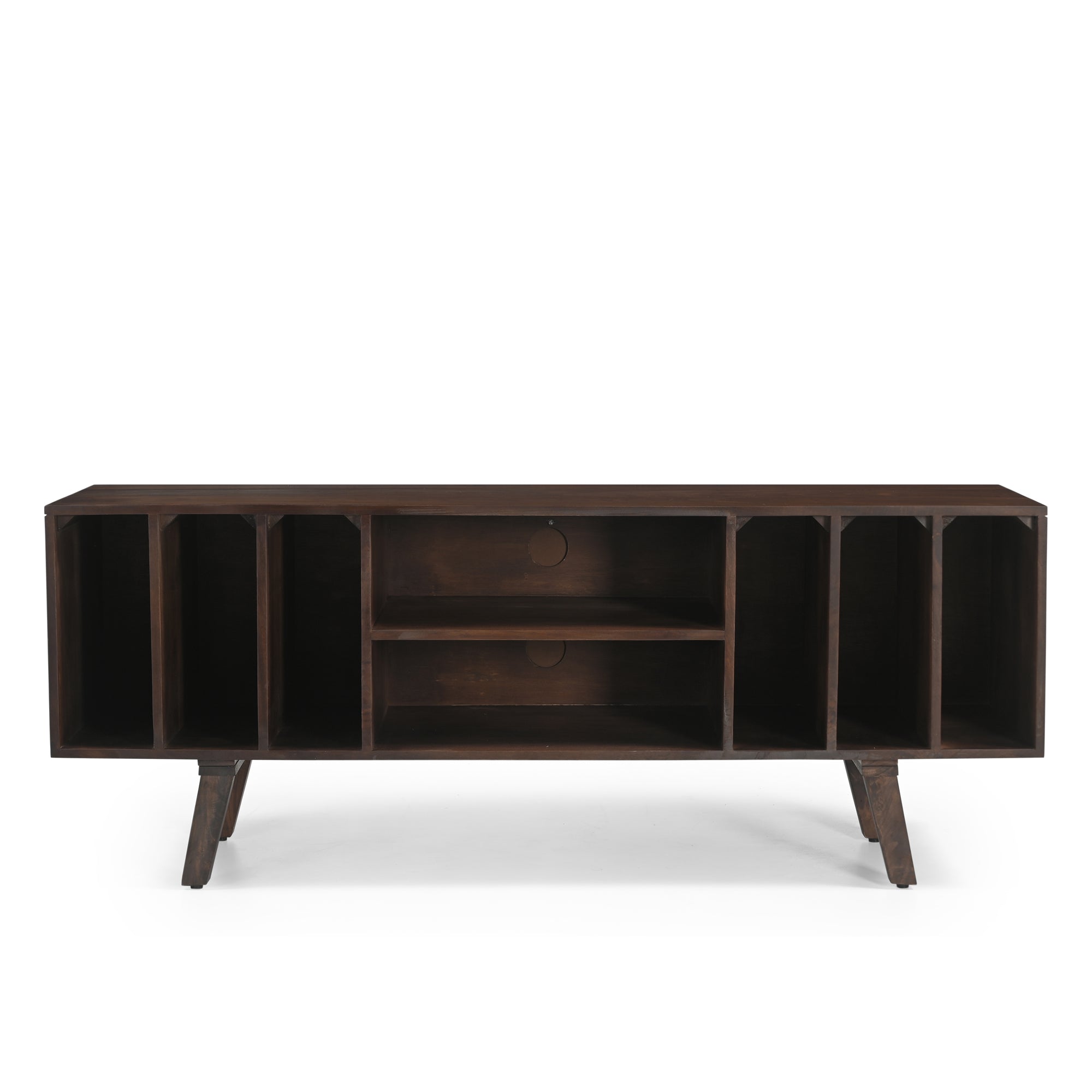 Wax Solid Mango Wood Vinyl Storage Medium TV Stand (150cm)