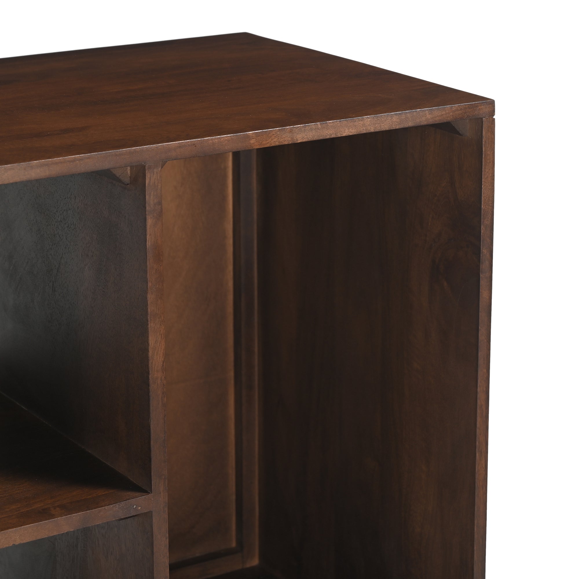 Wax Solid Mango Wood Vinyl Storage Large Sideboard