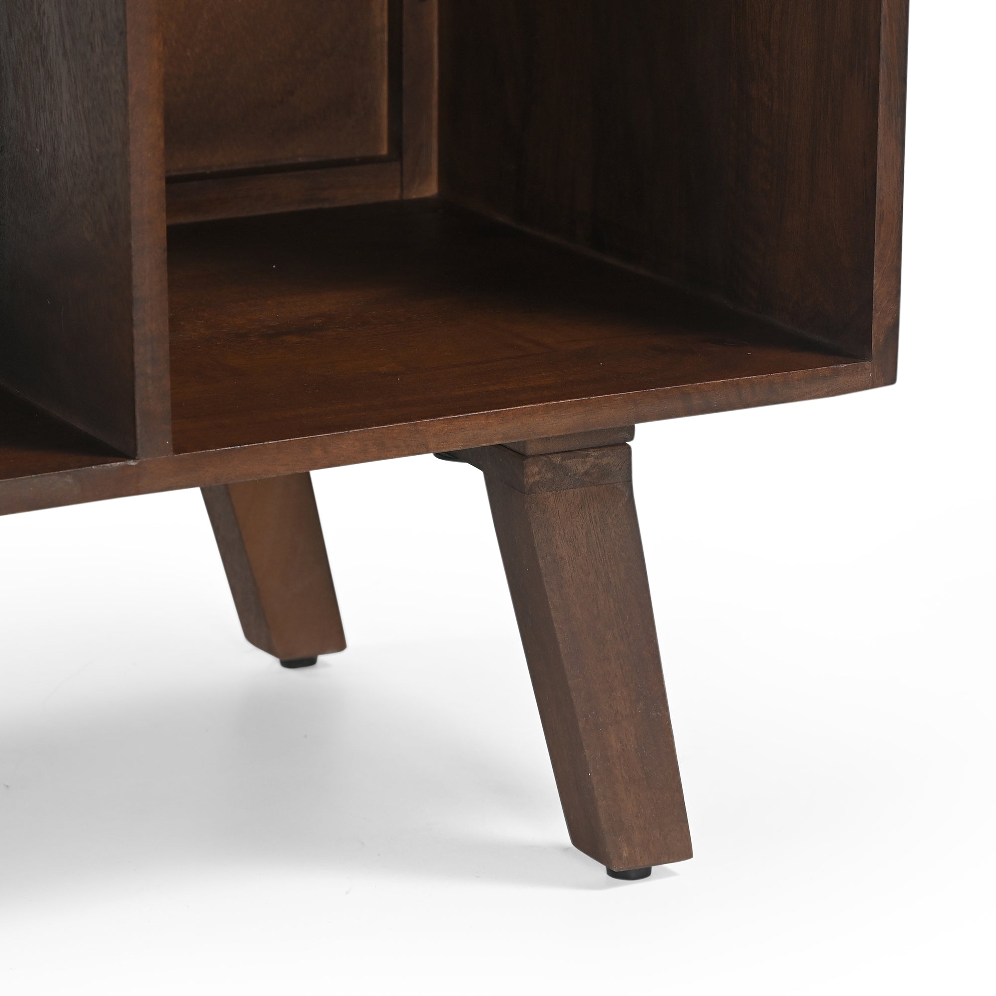 Wax Solid Mango Wood Vinyl Storage Large Sideboard