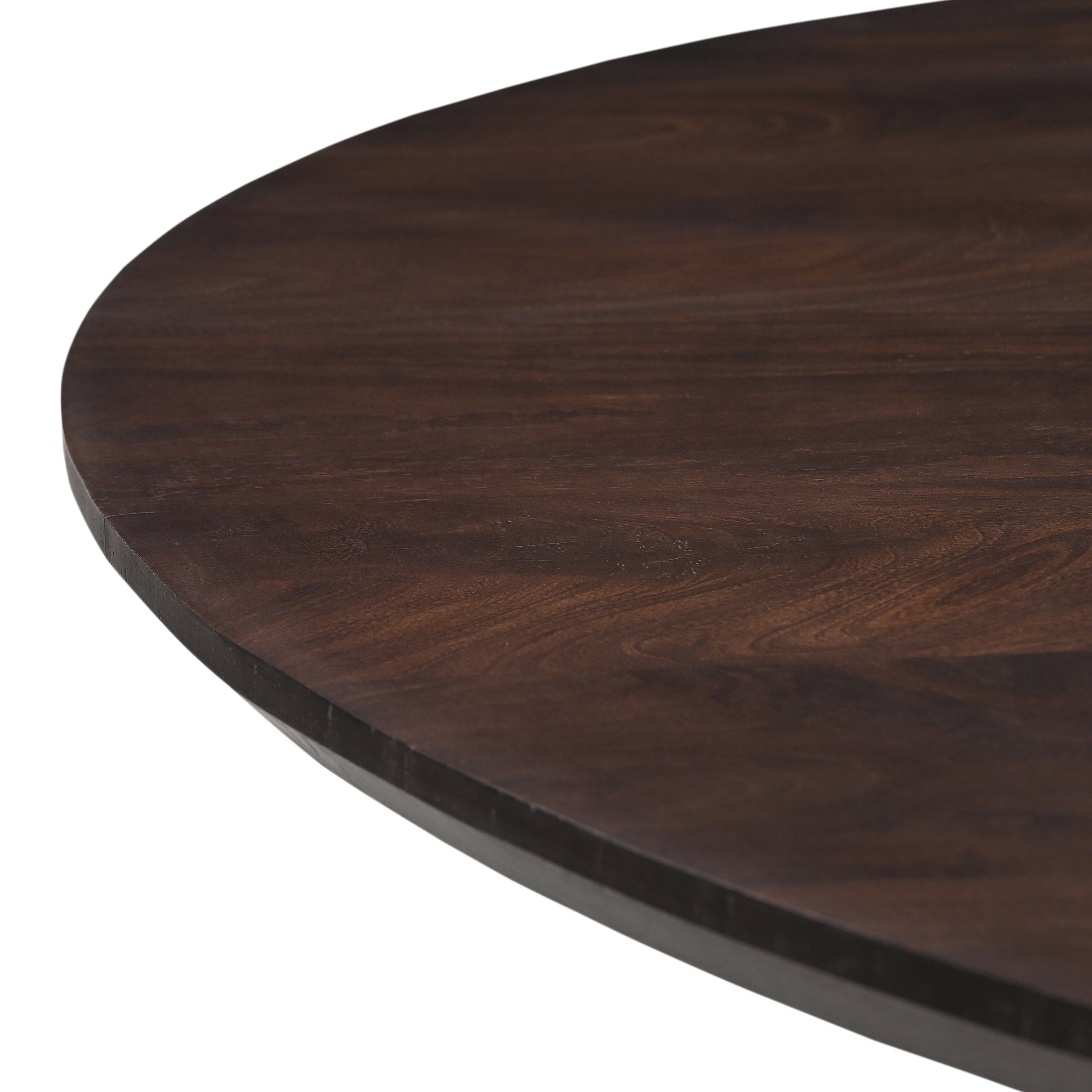 Remi Round Solid Mango Wood Dining Table Walnut (4 Sizes)