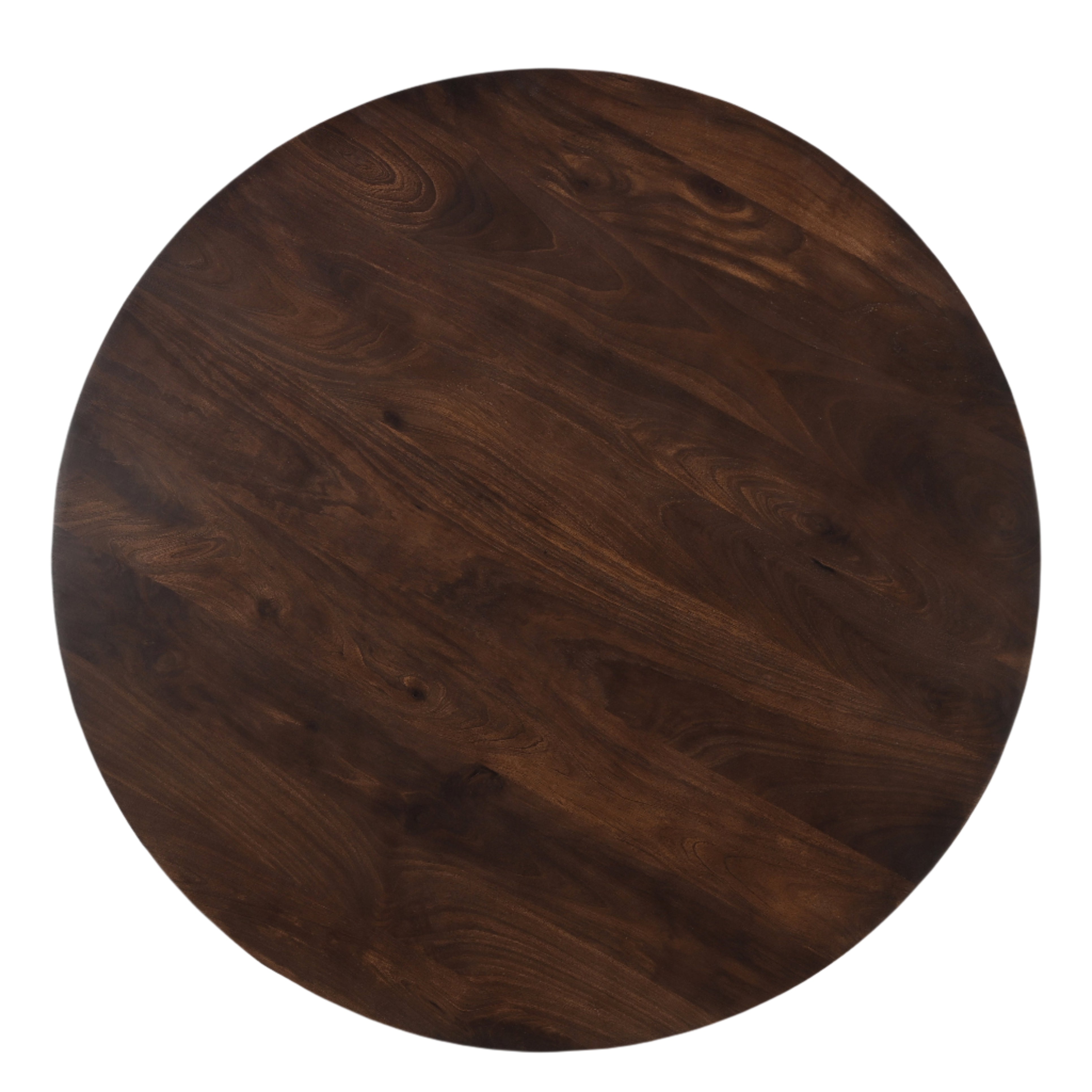 Remi Round Solid Mango Wood Dining Table Walnut (4 Sizes)