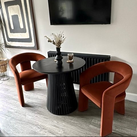 Eva Dining Chairs in Burnt Orange (2pk)