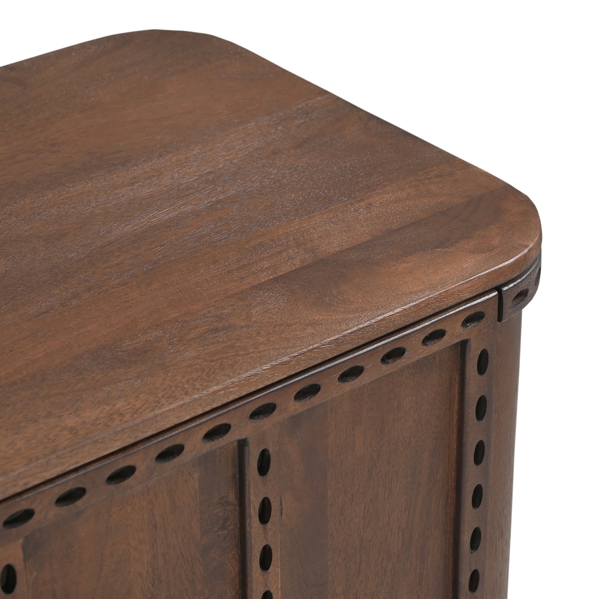 Rivo Solid Mango Wood Medium TV Stand in Brown (160cm)