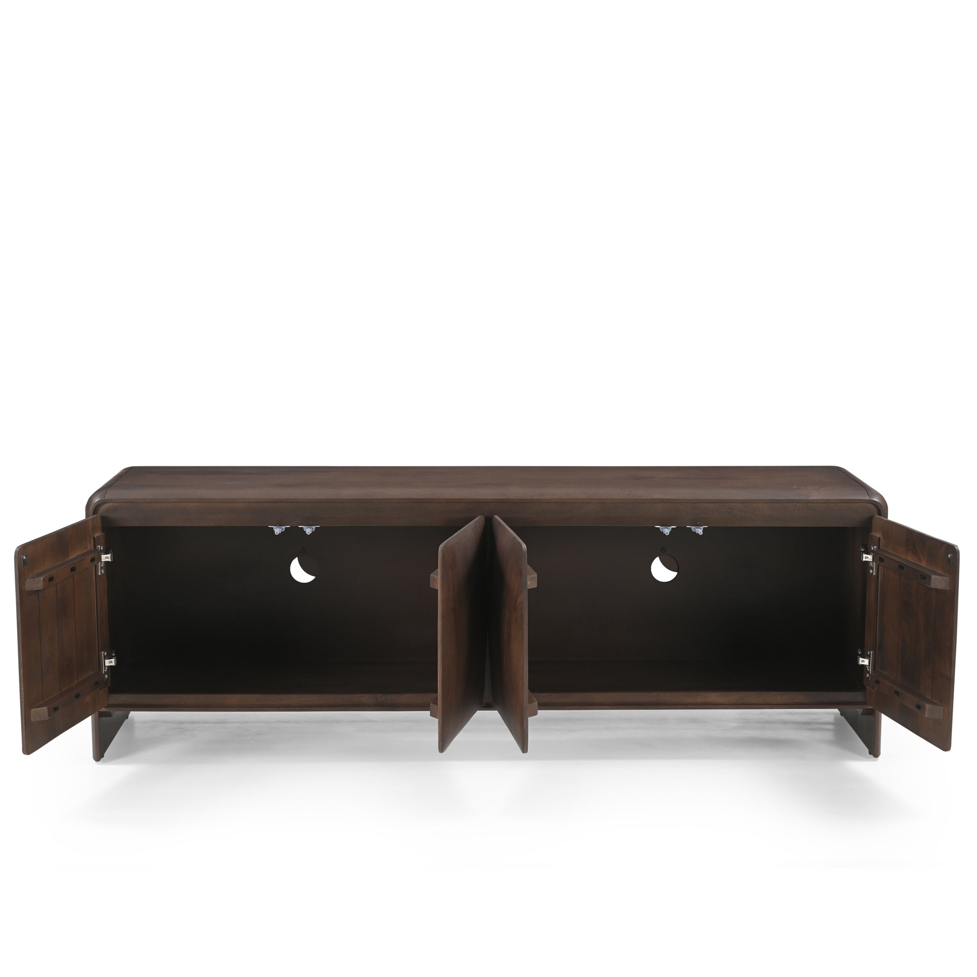Rivo Solid Mango Wood Medium TV Stand in Brown (160cm)