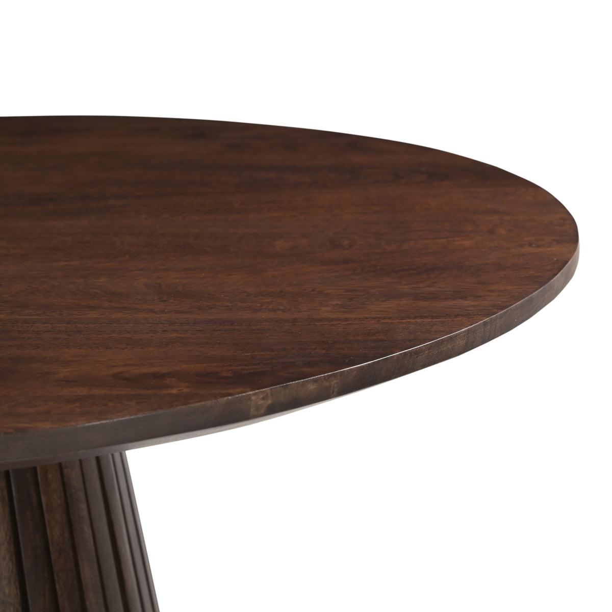 Remi Round Solid Mango Wood Dining Table Walnut (4 Sizes)