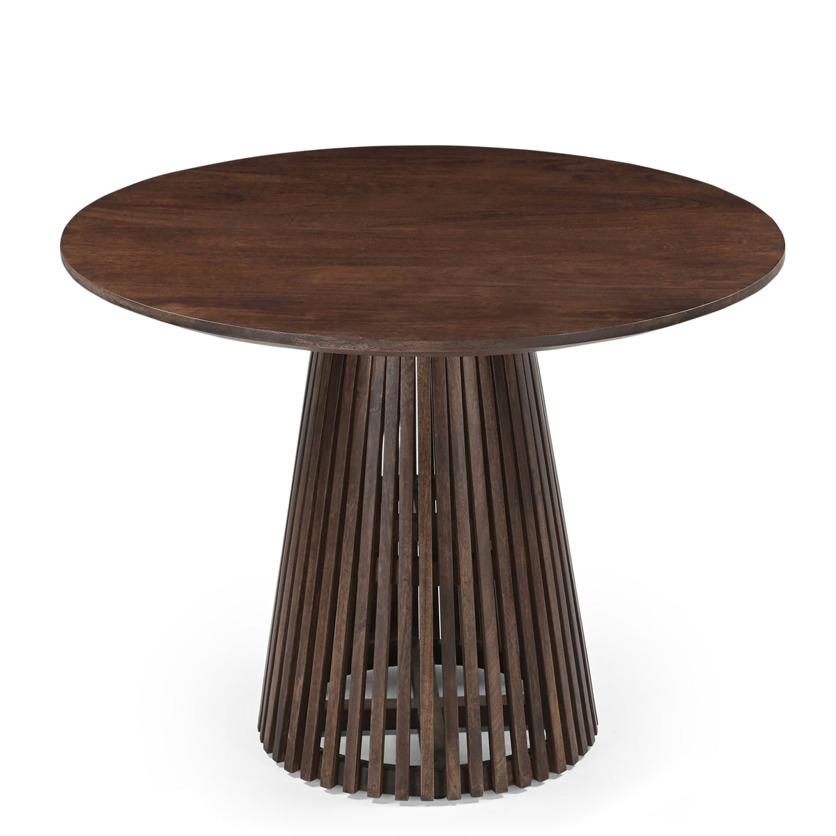 Remi Round Solid Mango Wood Dining Table Walnut (4 Sizes)