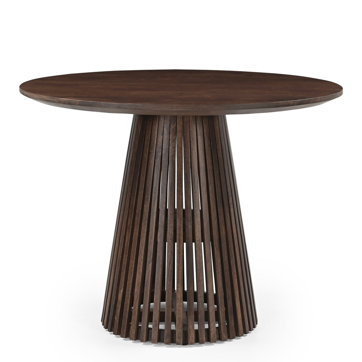 Remi Round Solid Mango Wood Dining Table Walnut (4 Sizes)
