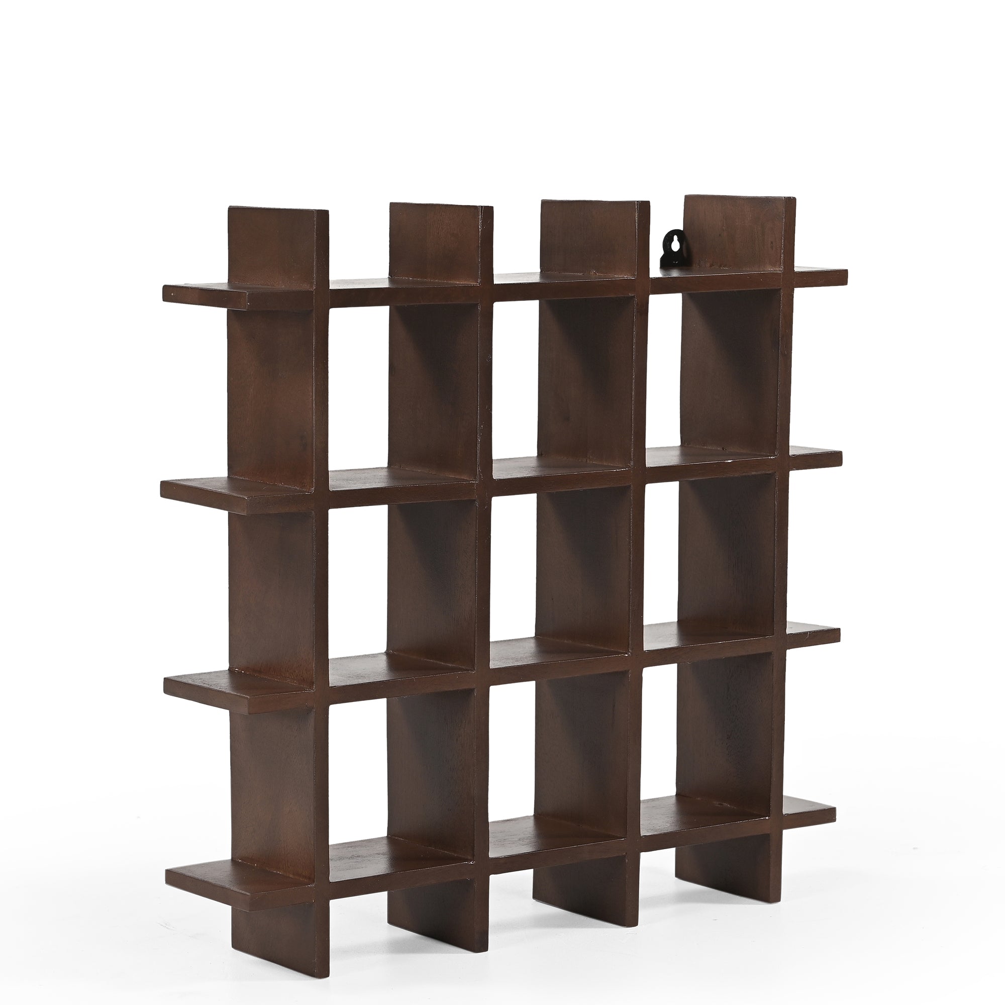 Yunomi Cup Shelf 3 by 3 in Dark Brown