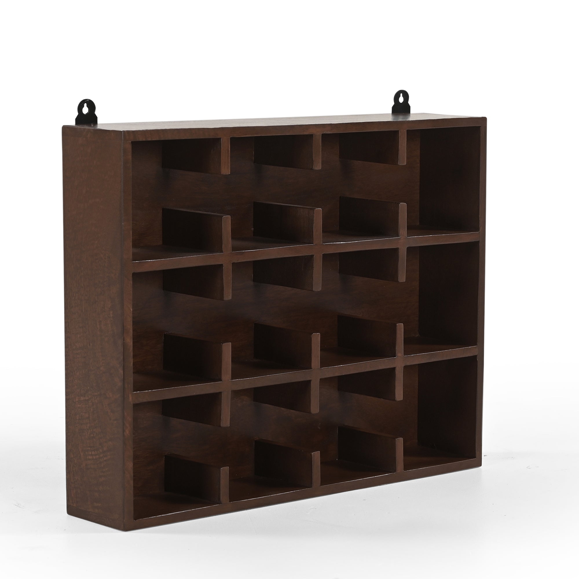 Magu Cup Shelf 4 by 3 in Dark Brown