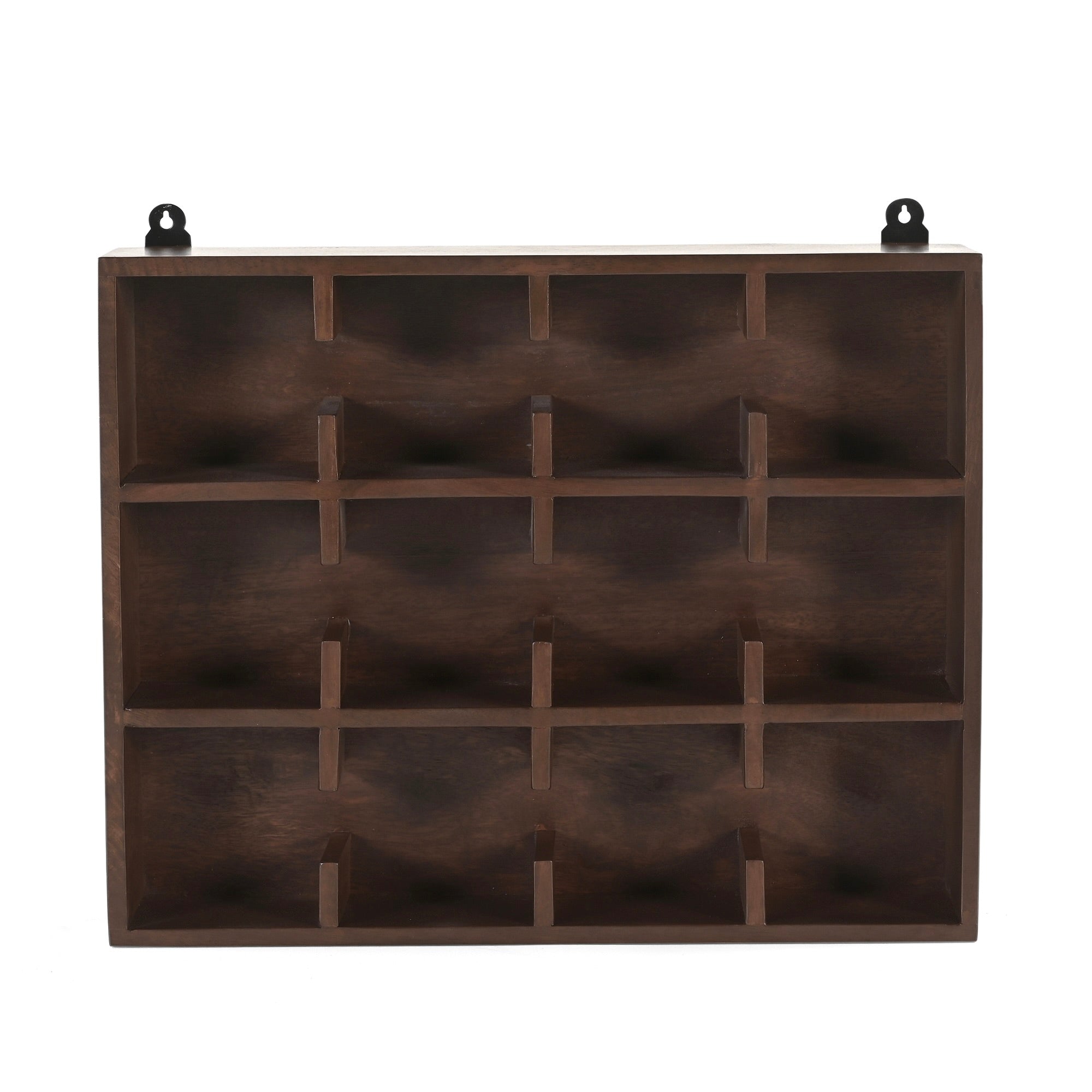 Magu Cup Shelf 4 by 3 in Dark Brown