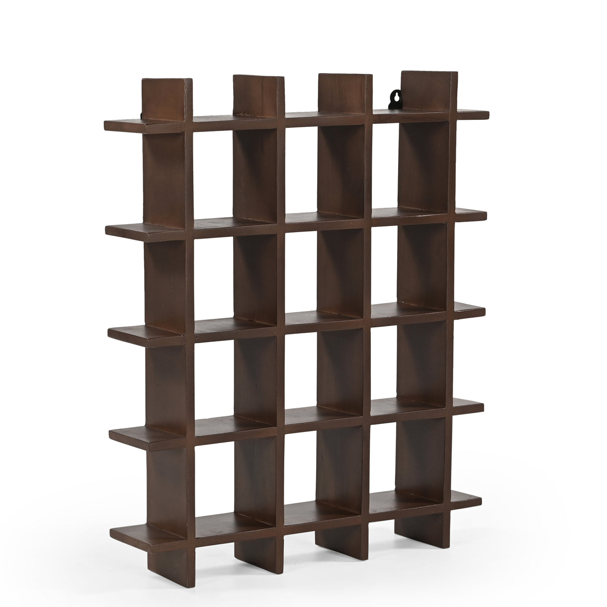 Yunomi Cup Shelf 3 by 4 in Dark Brown