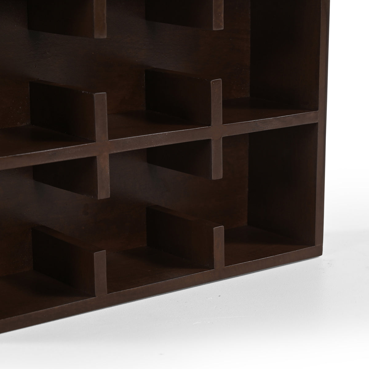 Magu Cup Shelf 3 by 3 in Dark Brown