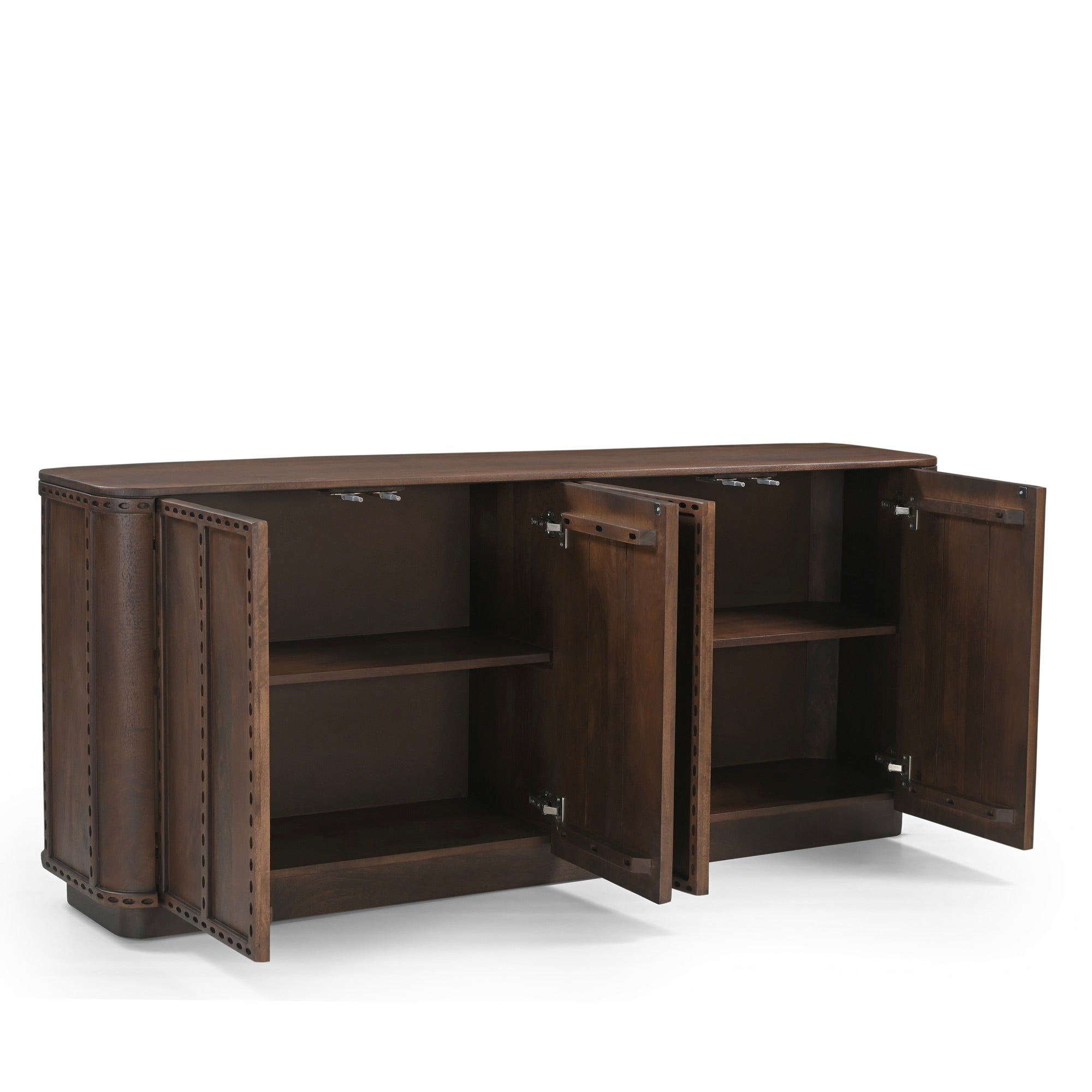 Rivo Solid Mango Wood Large Sideboard Brown