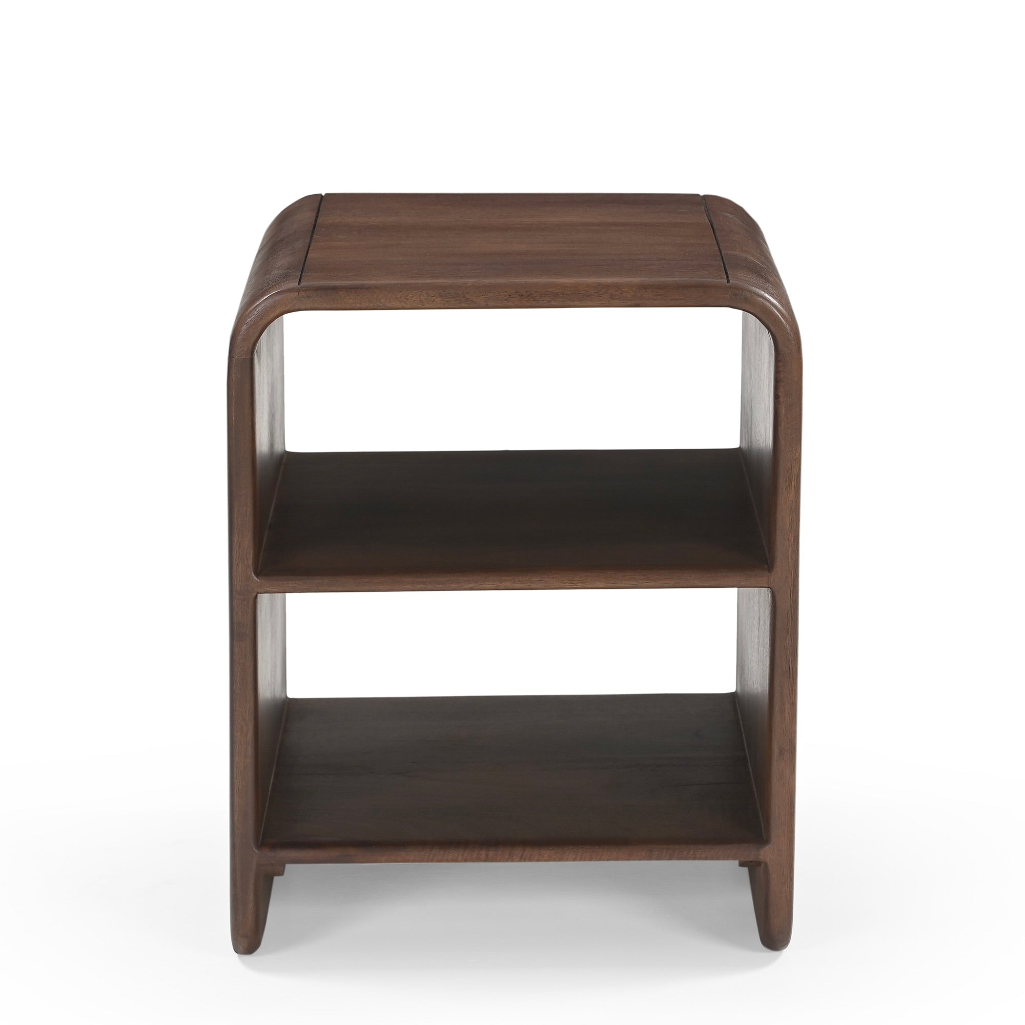 Etta Solid Mango Wood Side Table in Brown