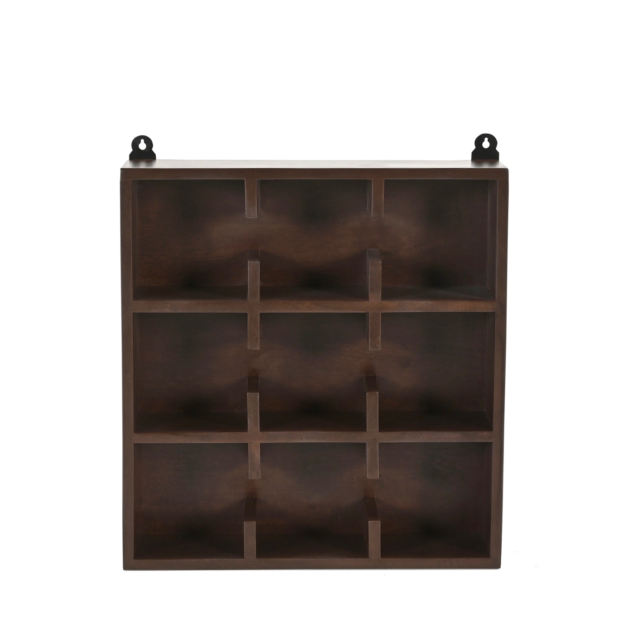 Magu Cup Shelf 3 by 3 in Dark Brown