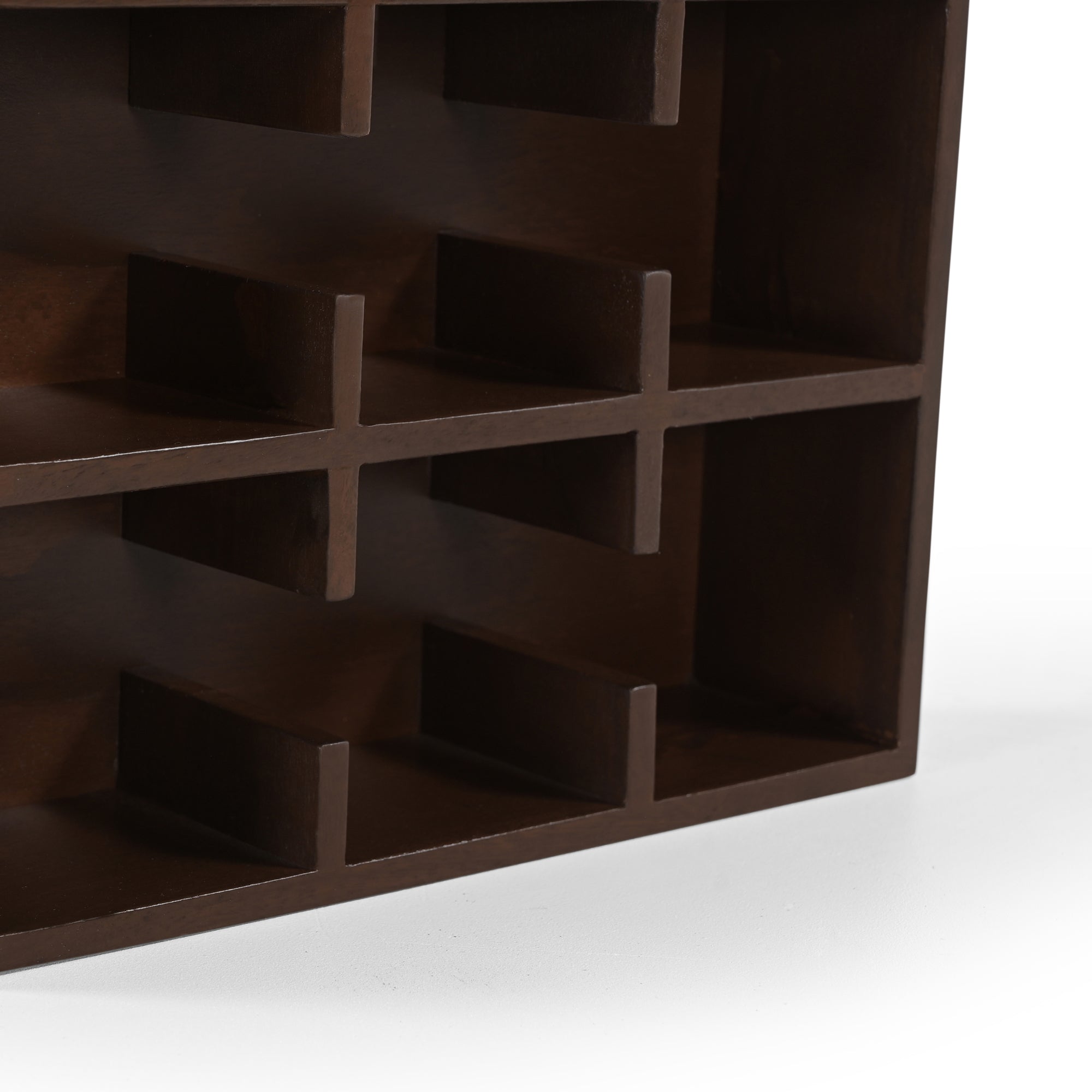 Magu Cup Shelf 4 by 3 in Dark Brown