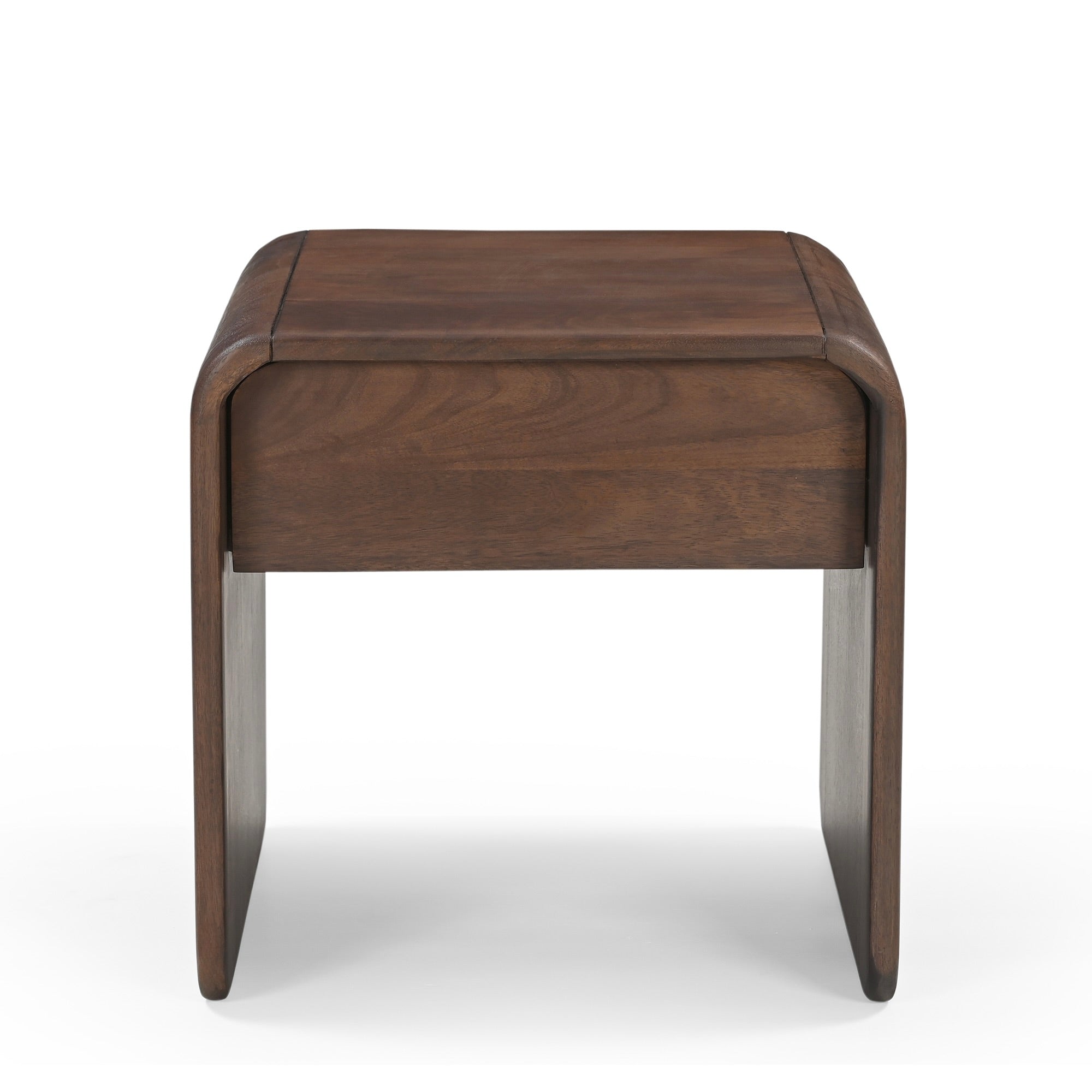 Vela Solid Mango Wood Bedside Table in Brown