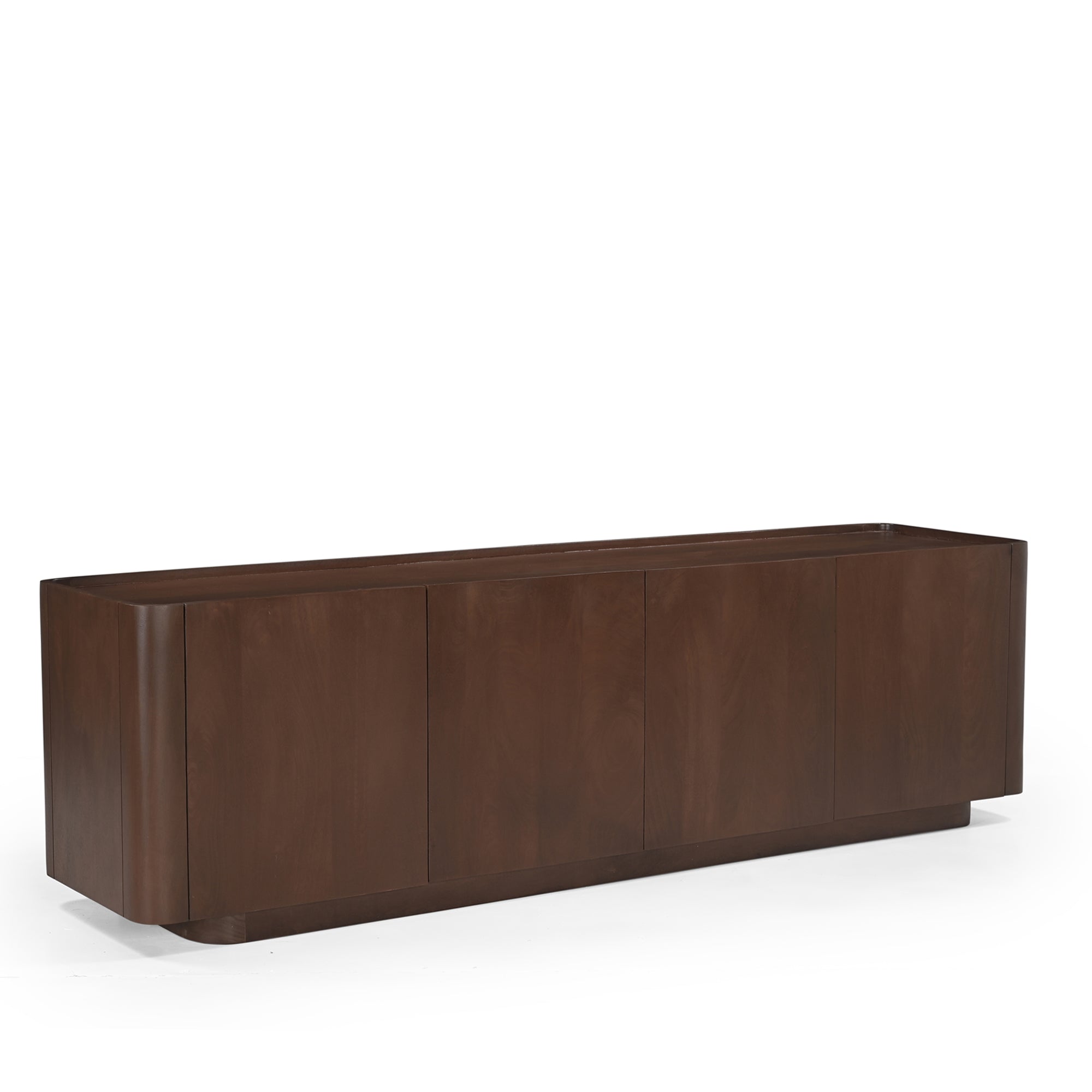 Raya Solid Mango Wood Large TV Stand in Walnut (175cm)