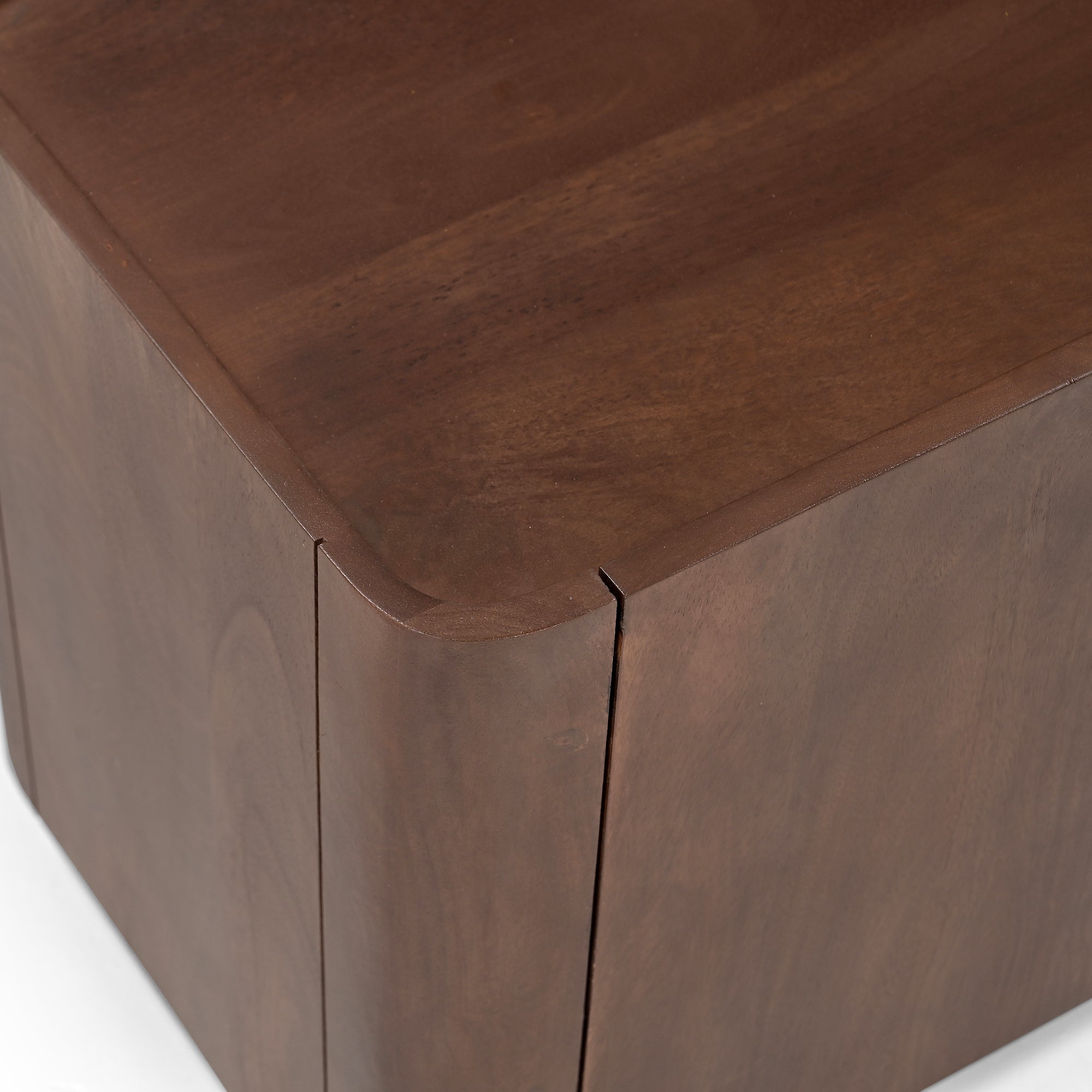 Raya Solid Mango Wood Large TV Stand in Walnut (175cm)
