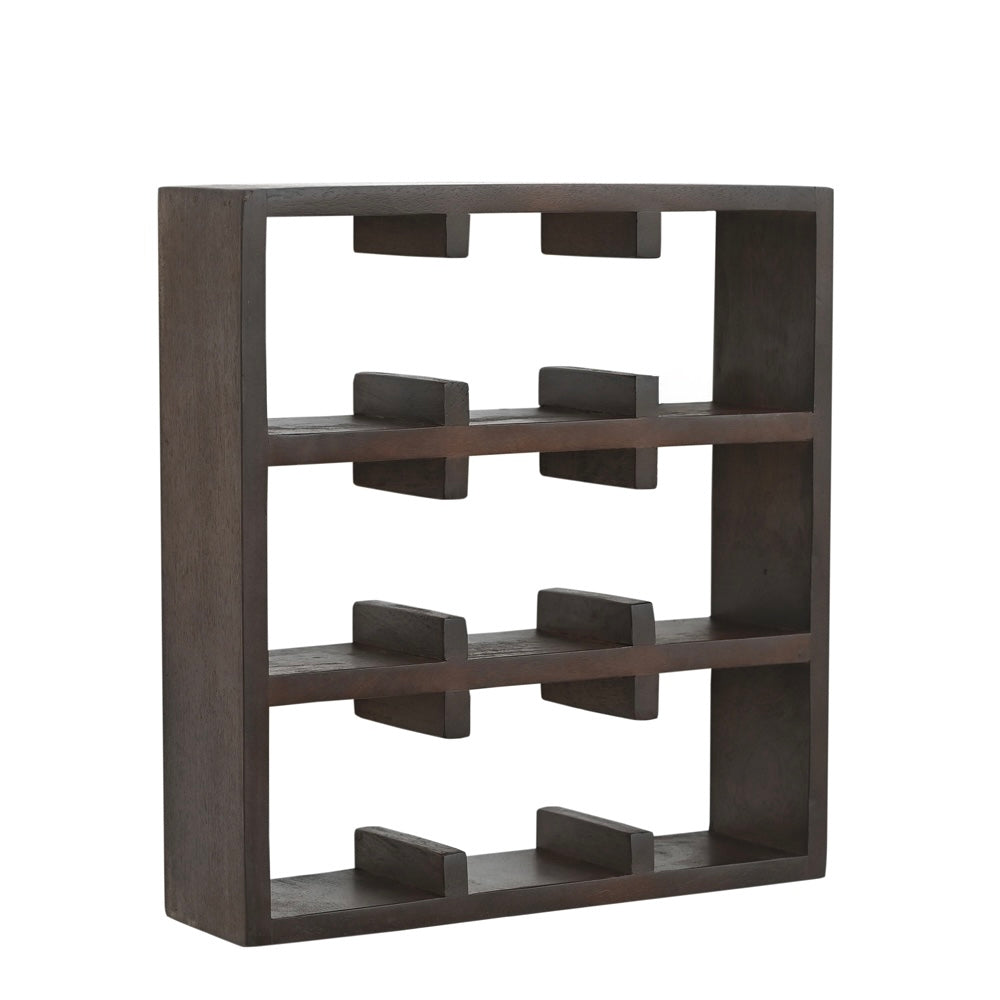Kappu Cup Shelf 3 by 3 in Dark Walnut