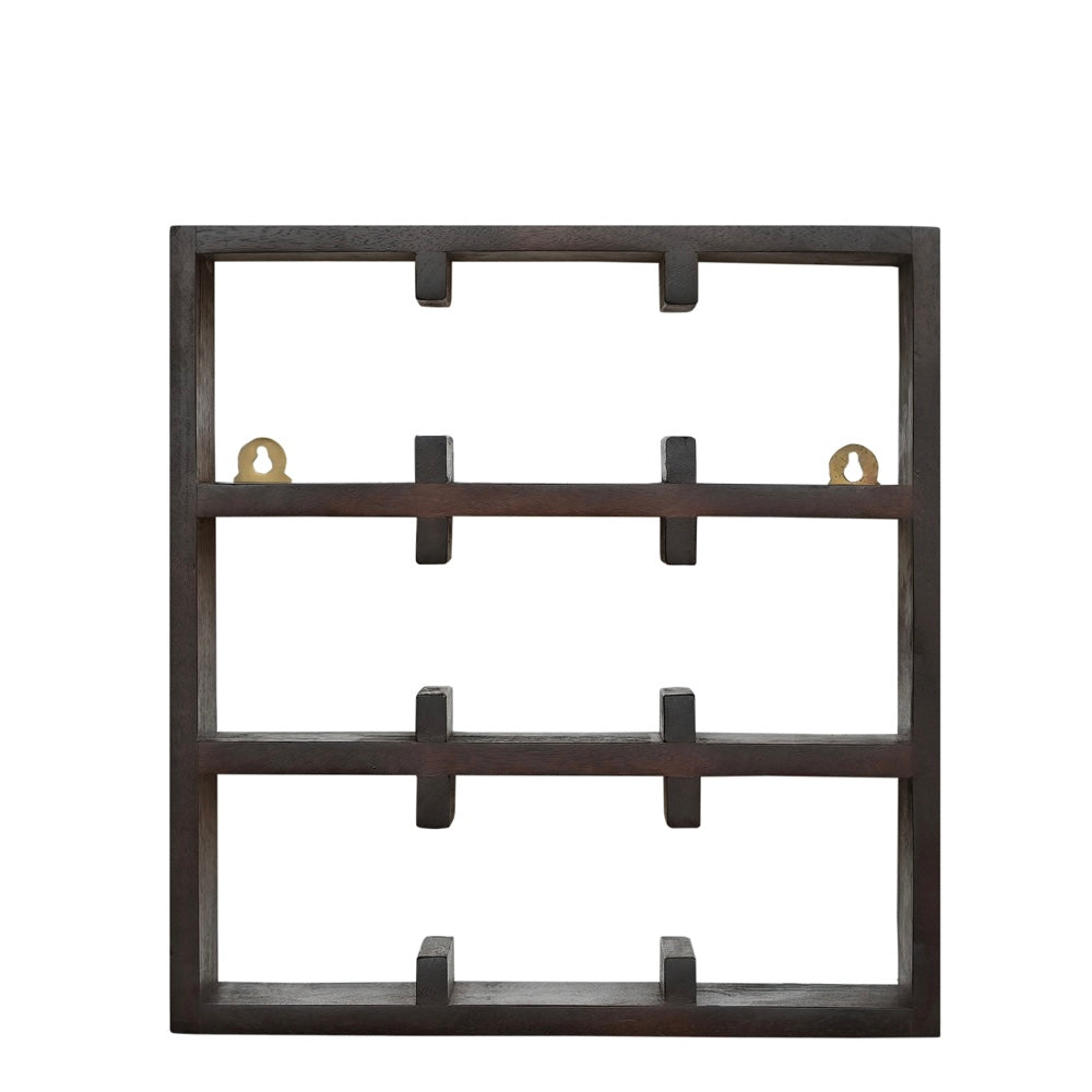 Kappu Cup Shelf 3 by 3 in Dark Walnut