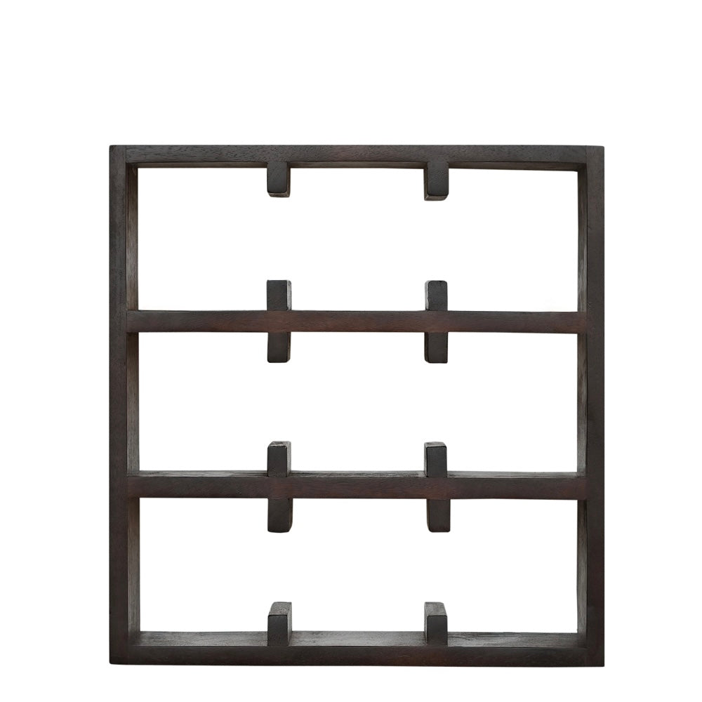 Kappu Cup Shelf 3 by 3 in Dark Walnut