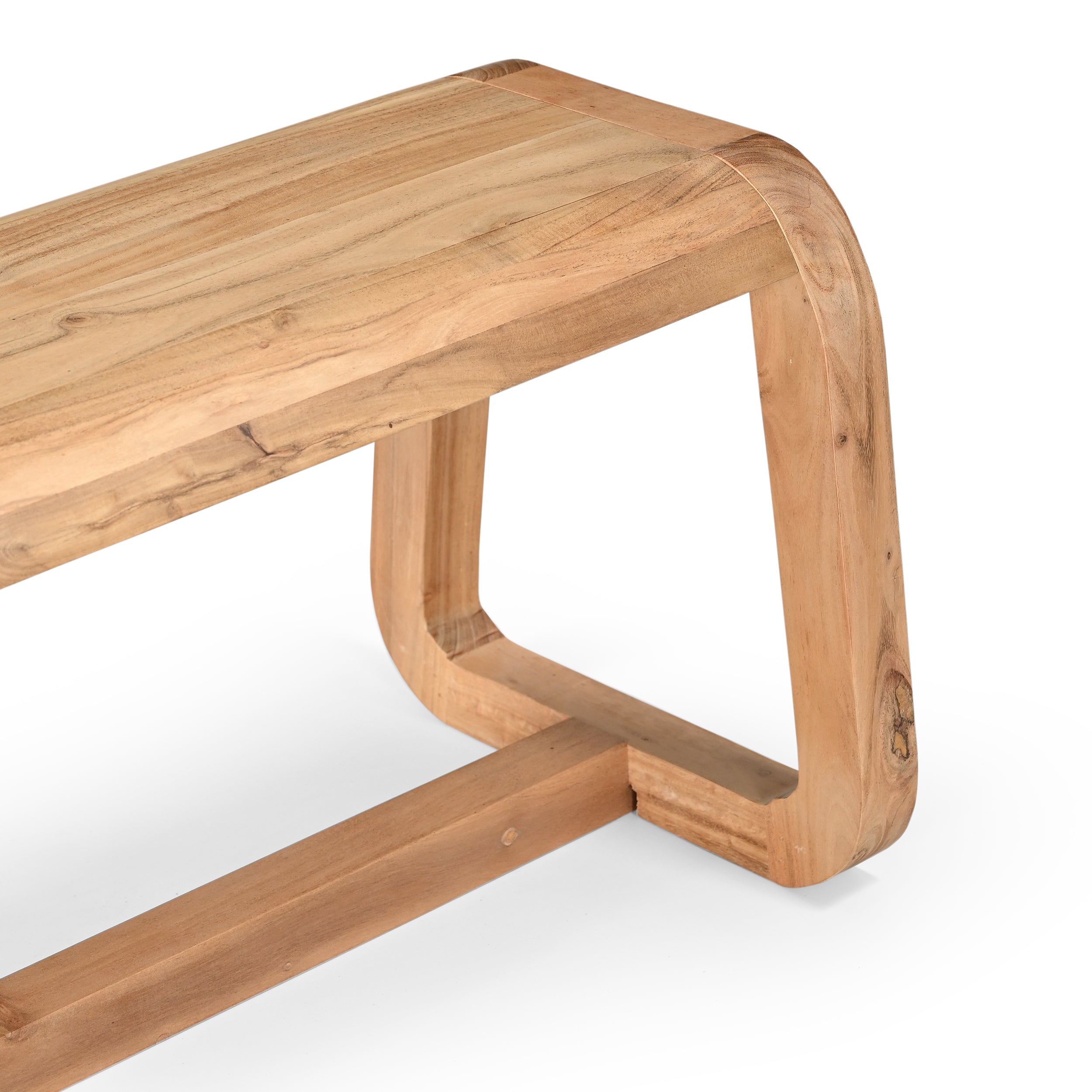 Amaya Solid Acacia Wood Dining Table and Bench Set