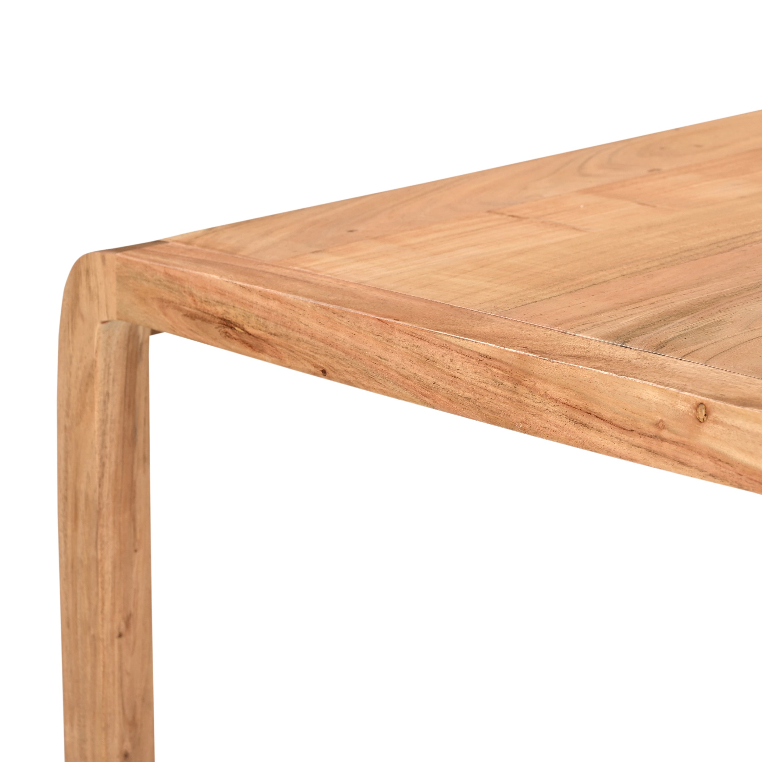 Amaya Solid Acacia Wood Dining Table and Bench Set