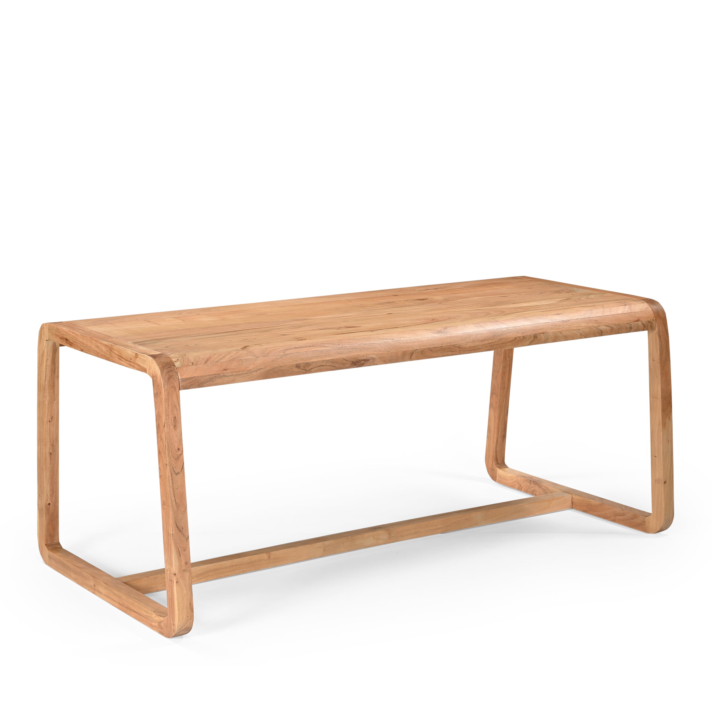 Amaya Solid Acacia Wood Dining Table and Bench Set