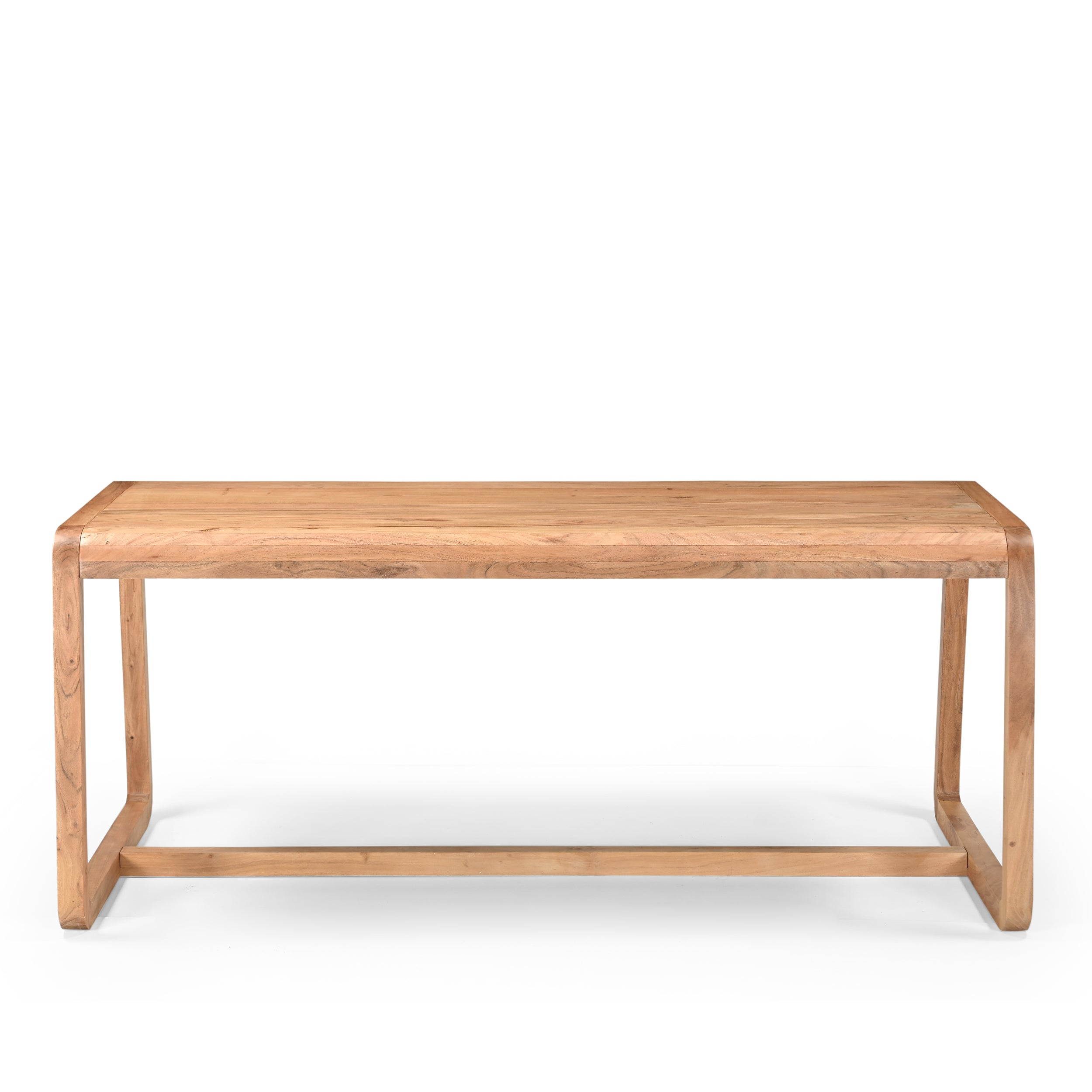 Amaya Solid Acacia Wood Dining Table and Bench Set