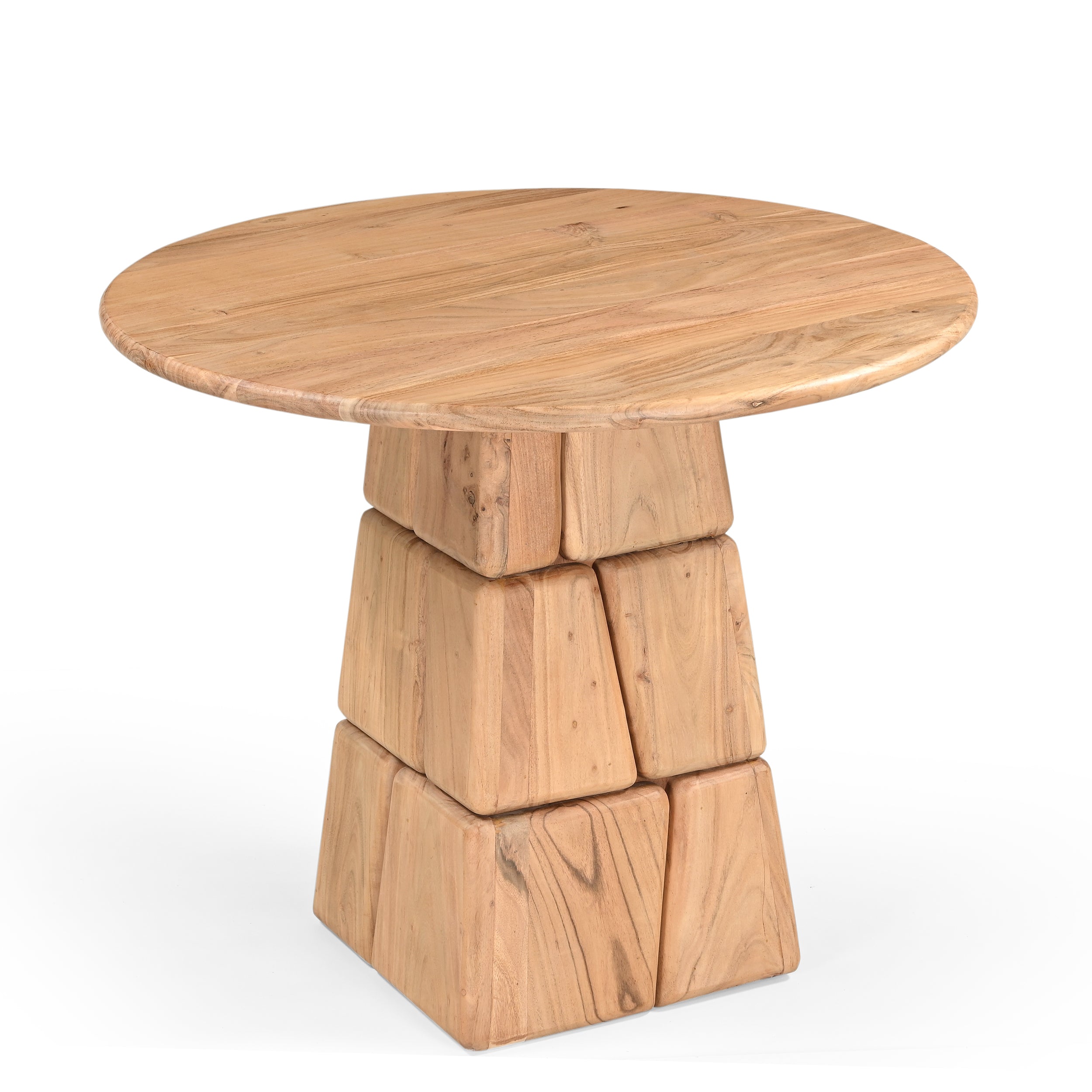 Bob Round Solid Acacia Wood Dining Table