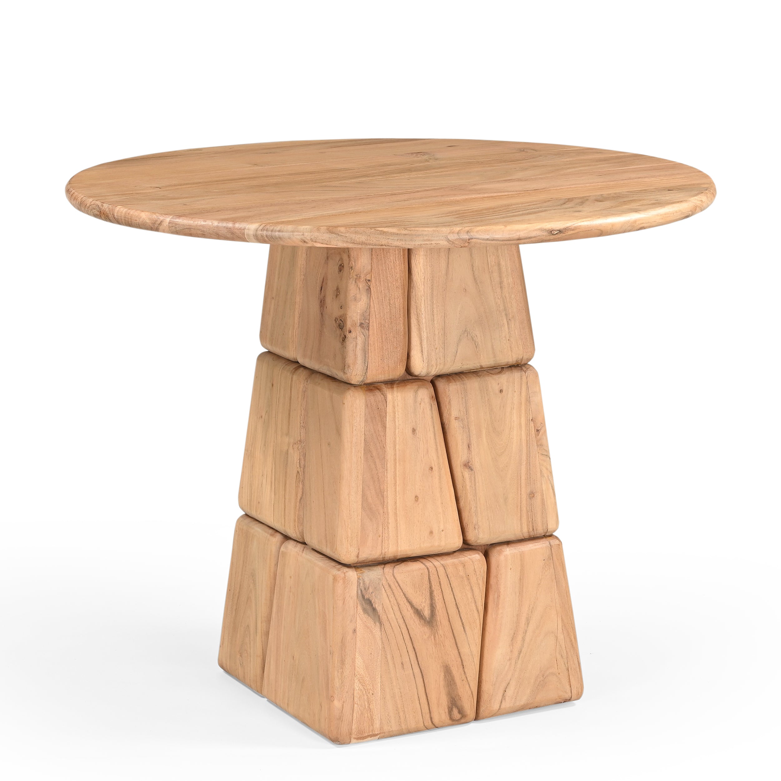 Bob Round Solid Acacia Wood Dining Table