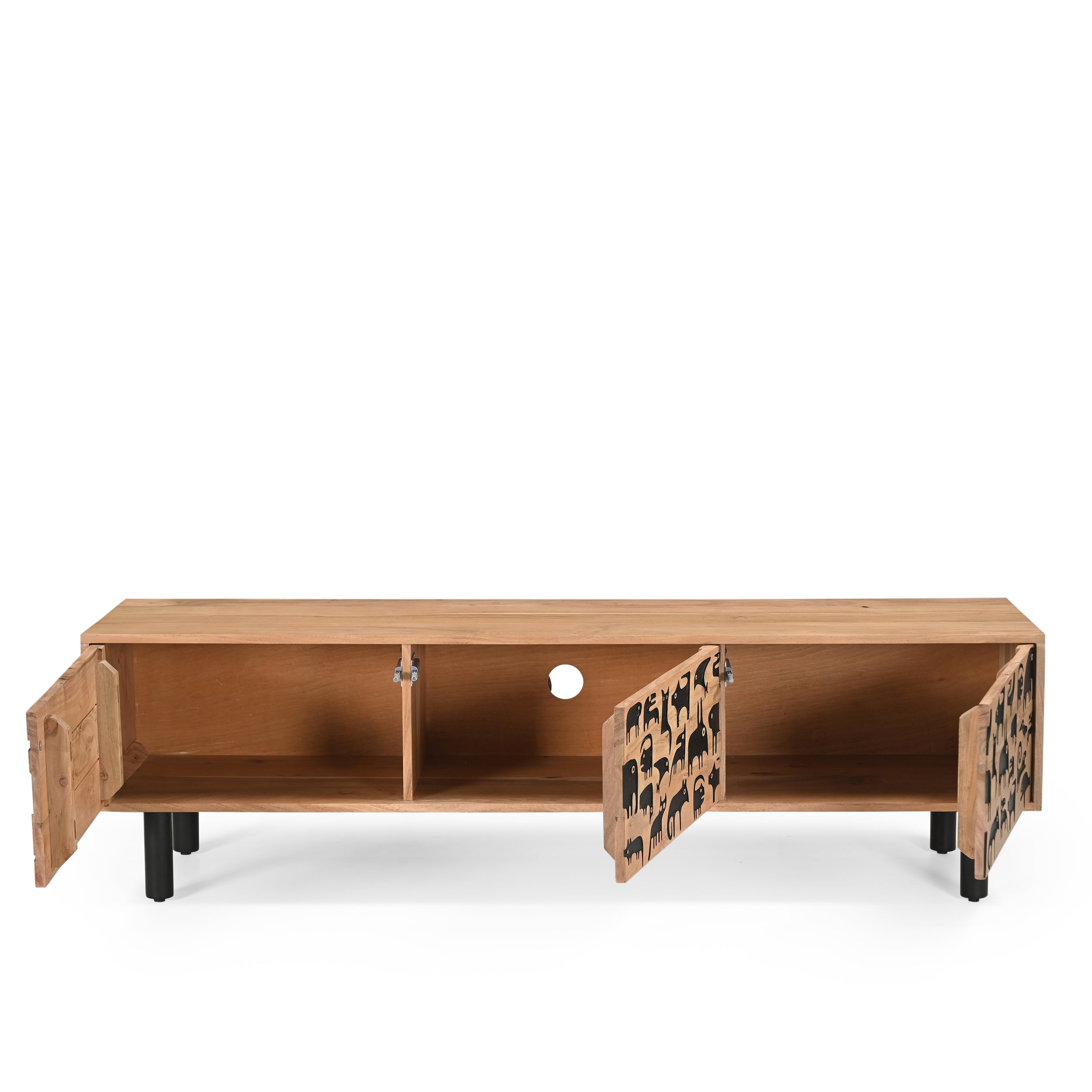 Savannah Solid Acacia Wood TV Stand (160cm)