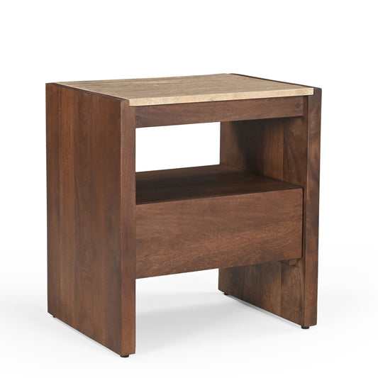 Kobe Solid Mango Wood Bedside Table