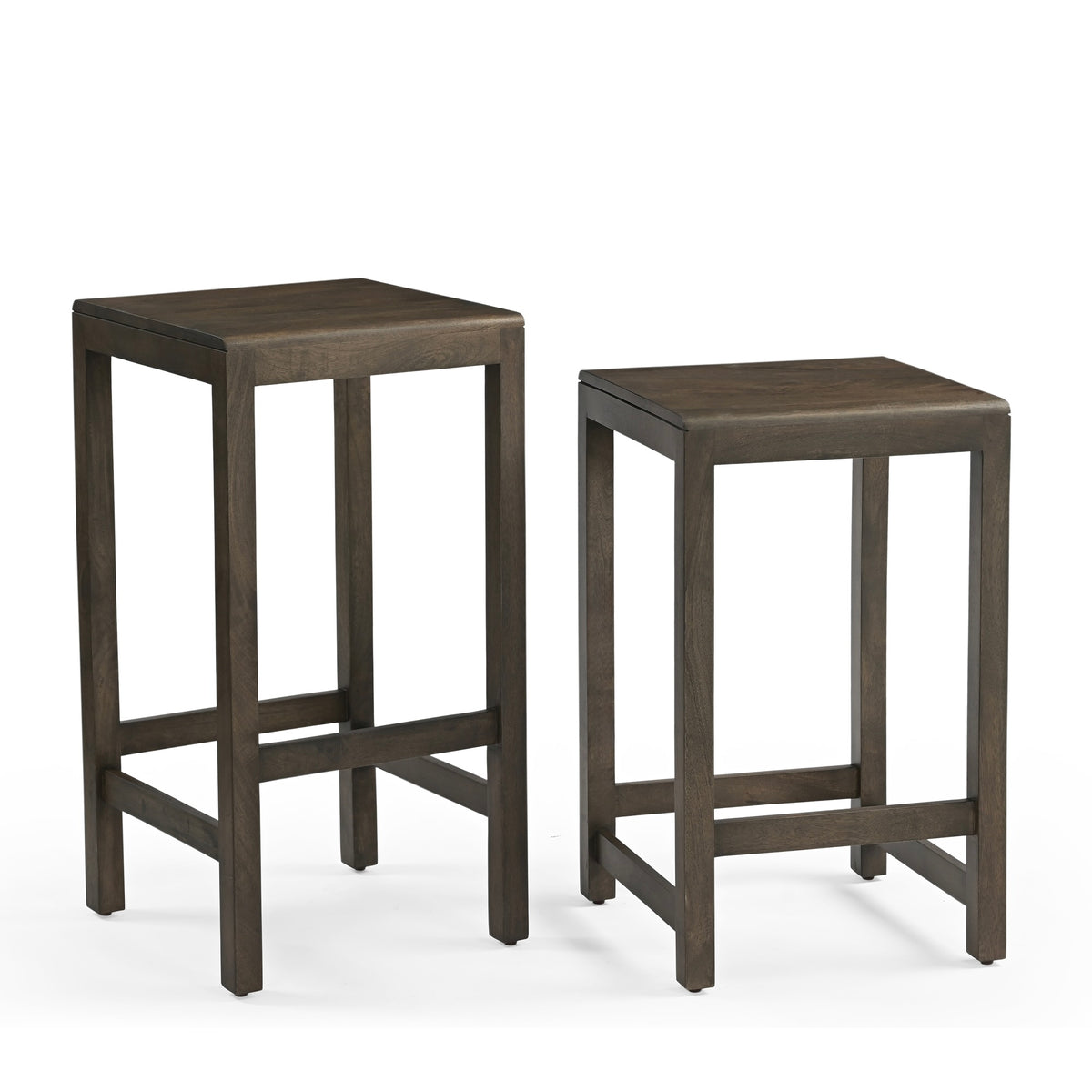 Layda Solid Mango Wood Bar Stool Dark Brown