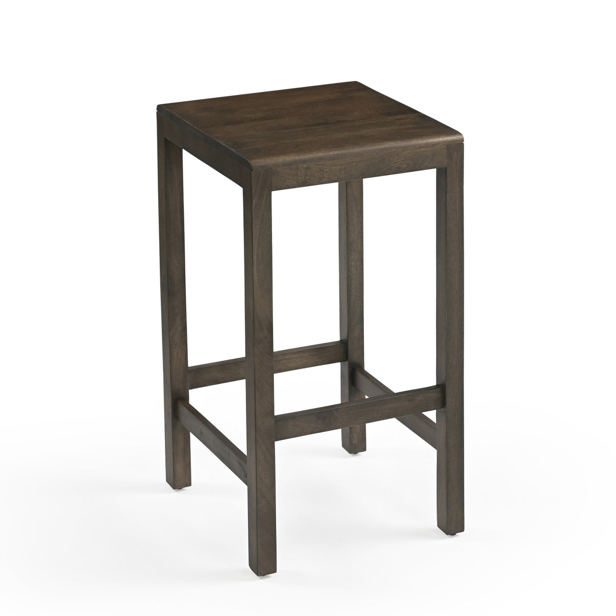 Layda Solid Mango Wood Bar Stool Dark Brown
