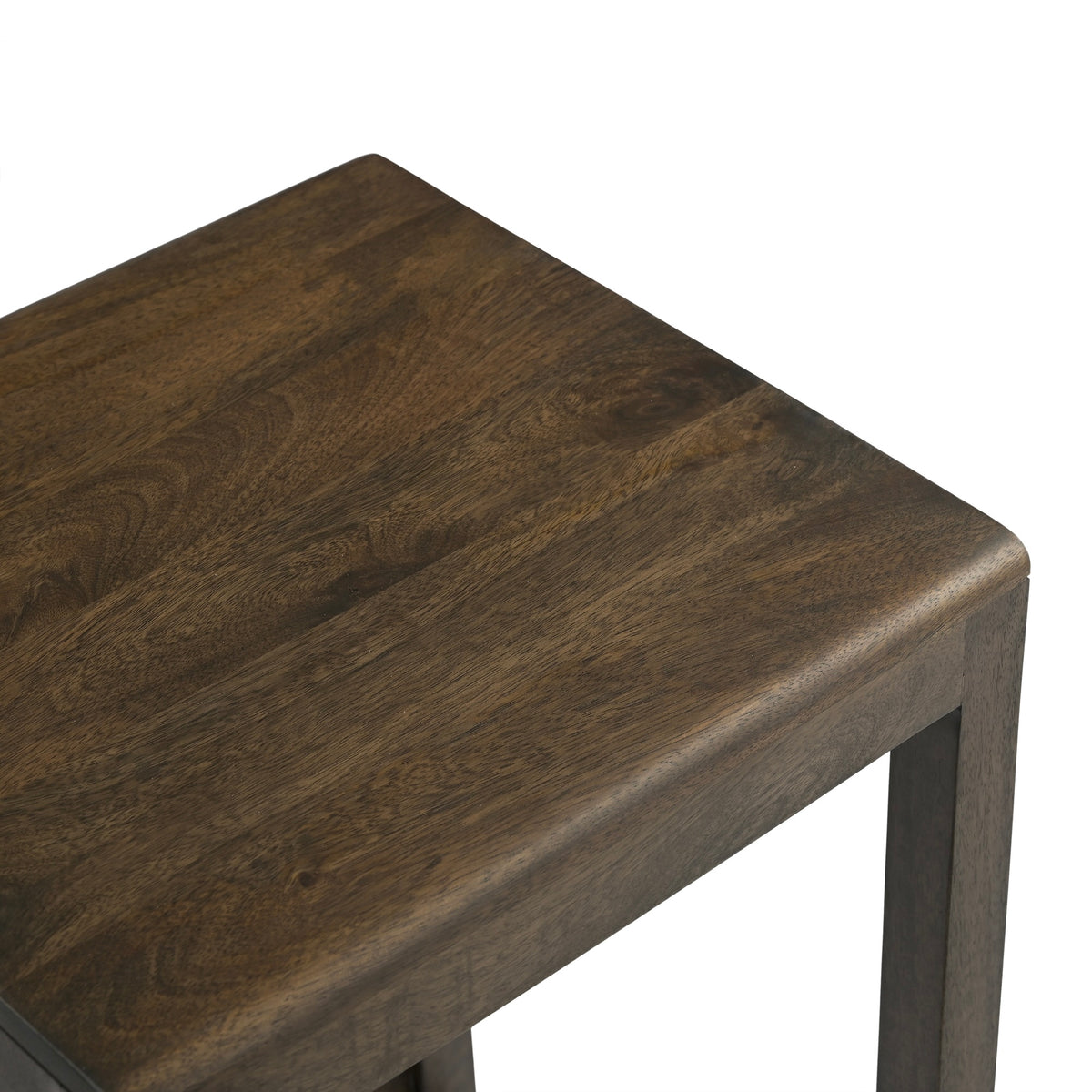 Layda Solid Mango Wood Bar Stool Dark Brown